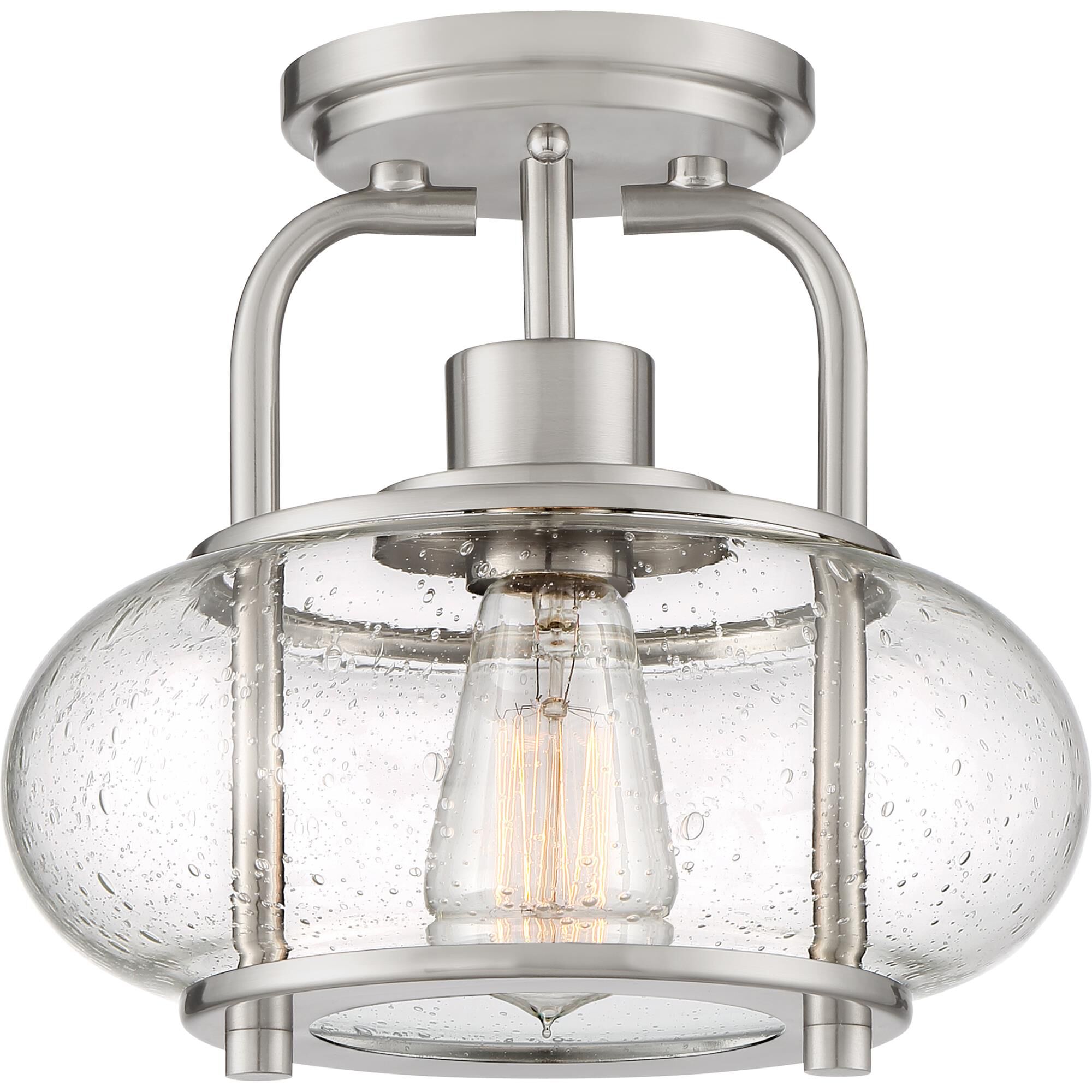 Trilogy 10 Inch 1 Light Semi Flush Mount by Quoizel