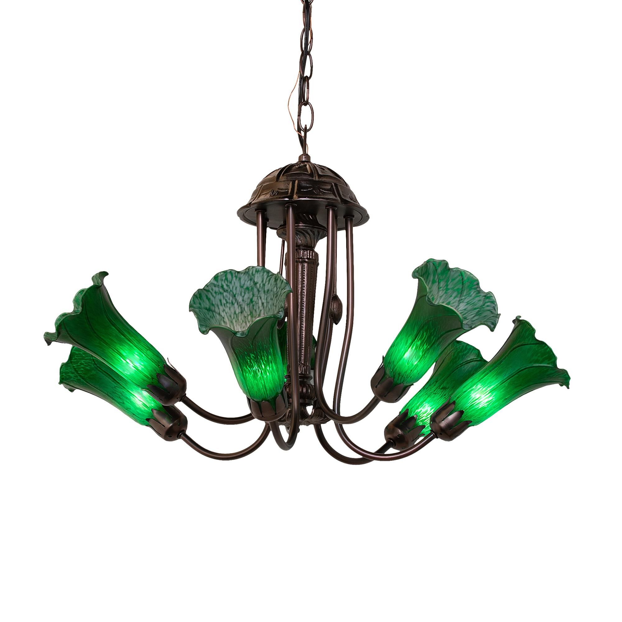 Green 24 Inch 7 Light Chandelier by Meyda Lighting