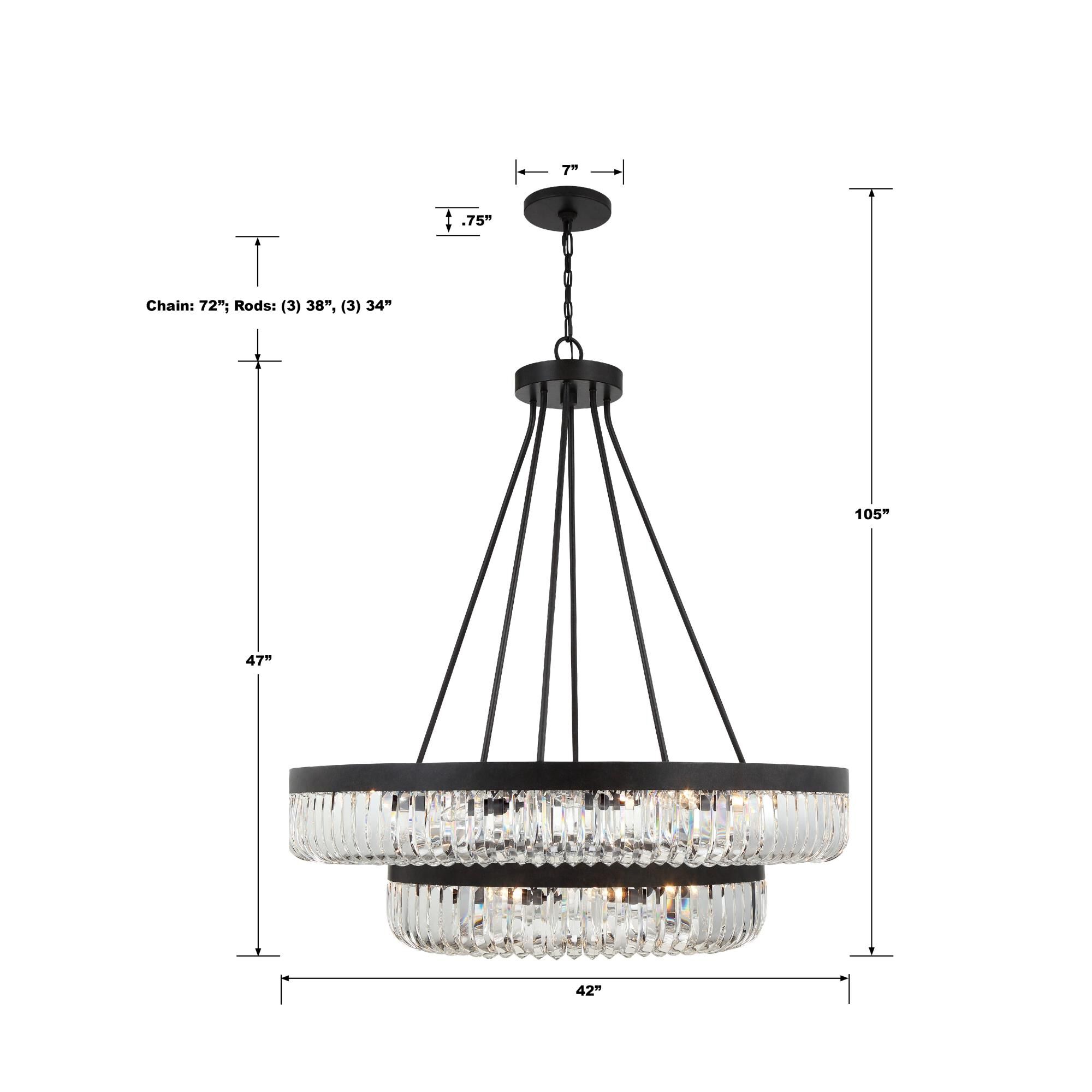 Alister 42 Inch Chandelier by Crystorama