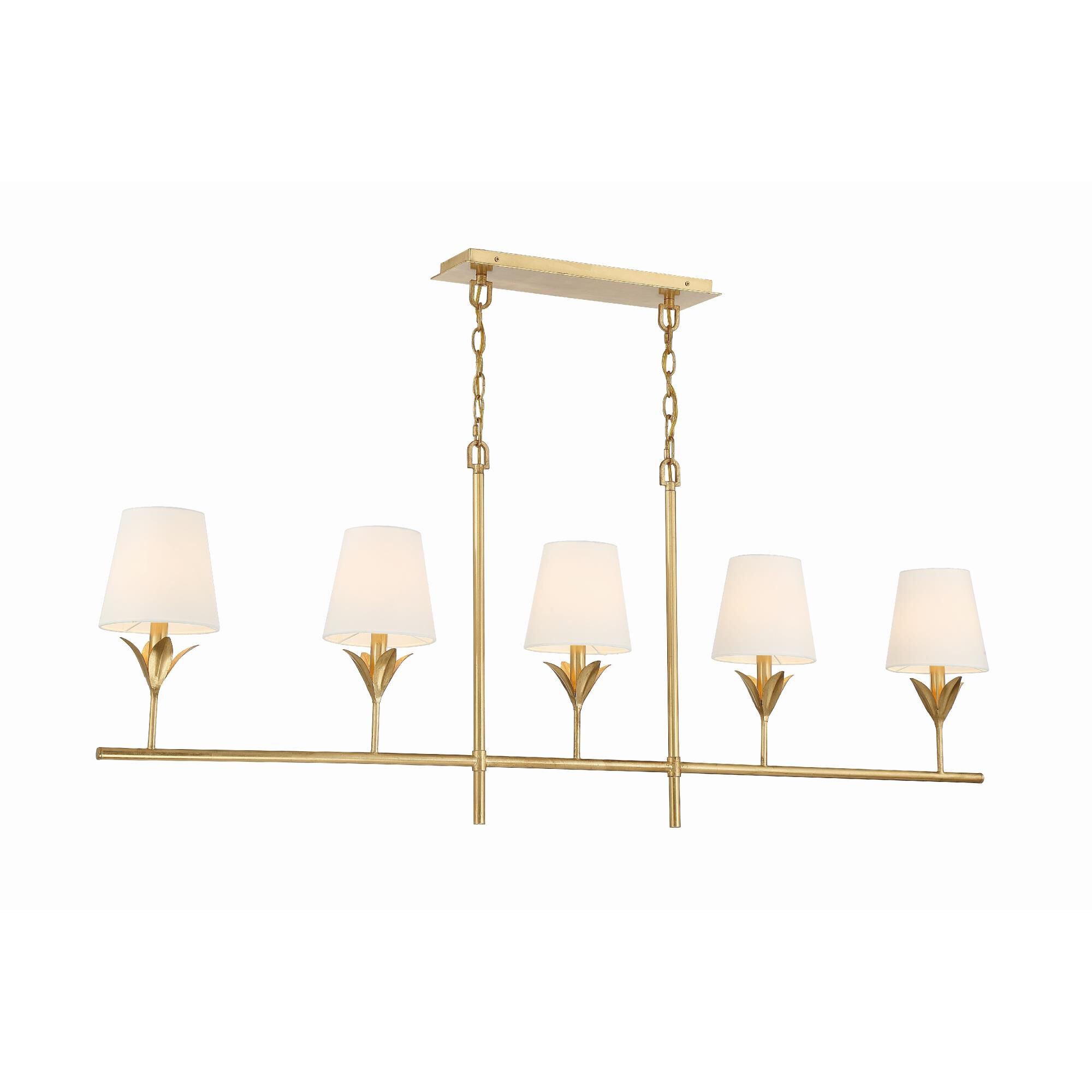 Shown in Antique Gold finish and Silk glass and Silk shade