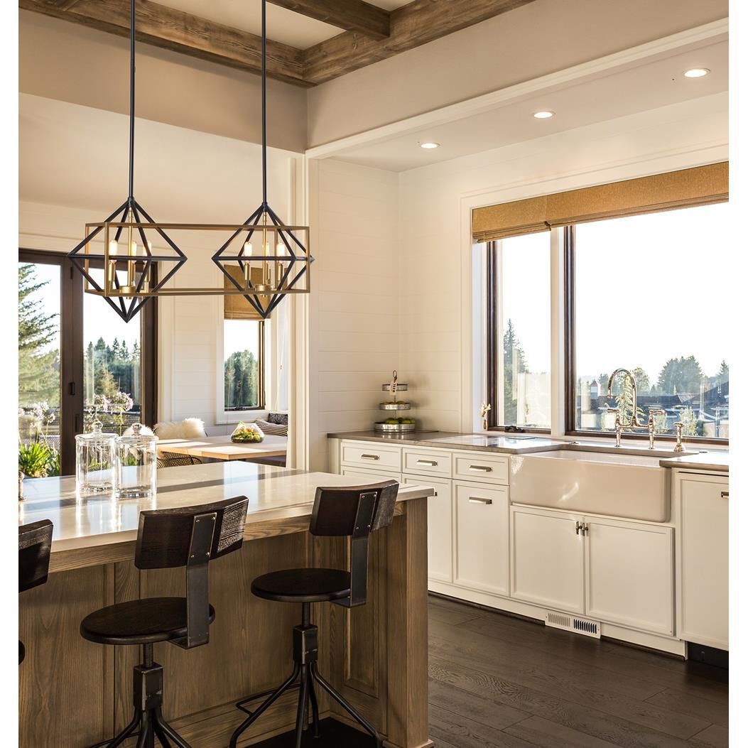 Eglo Pryor 33 Inch 6 Light Linear Suspension Light by Eglo Lighting