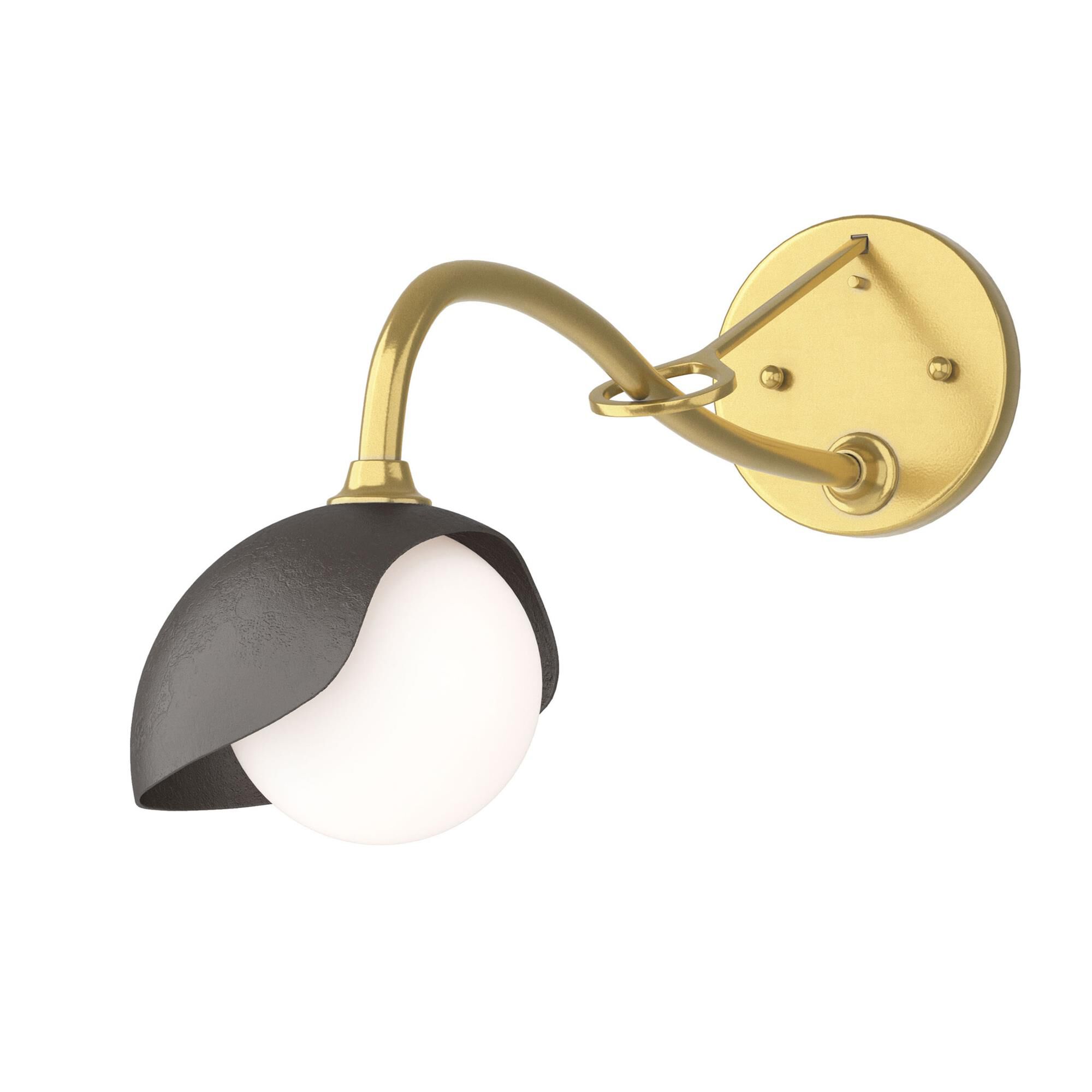 Shown in Modern Brass finish and Opal glass and Oil Rubbed Bronze (14) accent