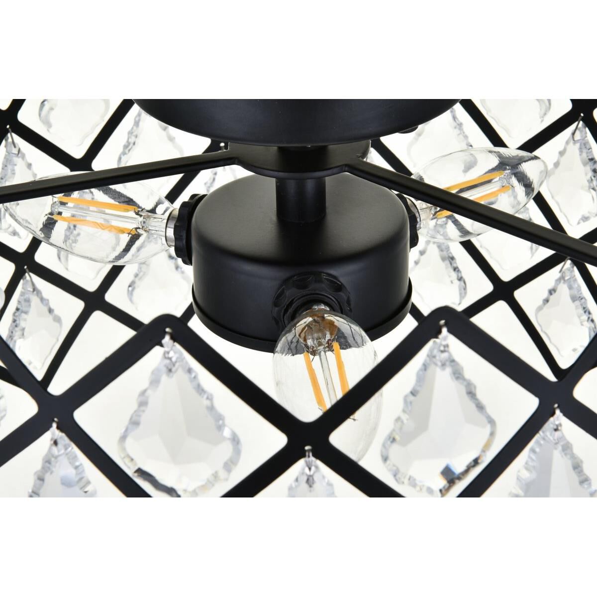 Lyla 13 Inch 3 Light Flush Mount by Elegant Lighting