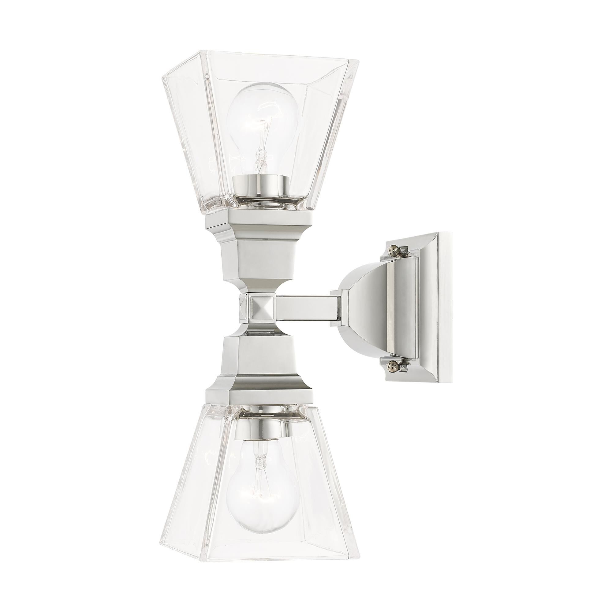 Shown in Polished Chrome finish and Clear glass and Clear Glass shade