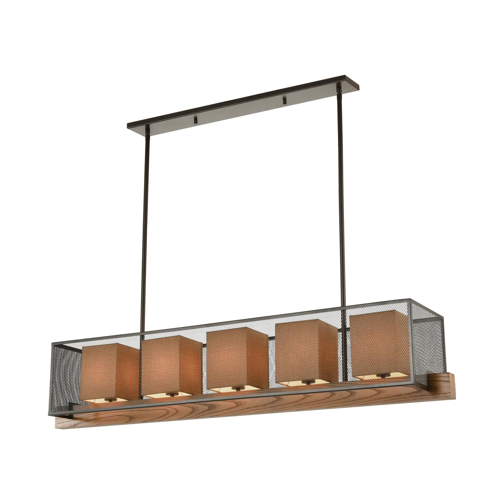 Crossbeam 57 Inch 5 Light Linear Suspension Light by ELK Lighting