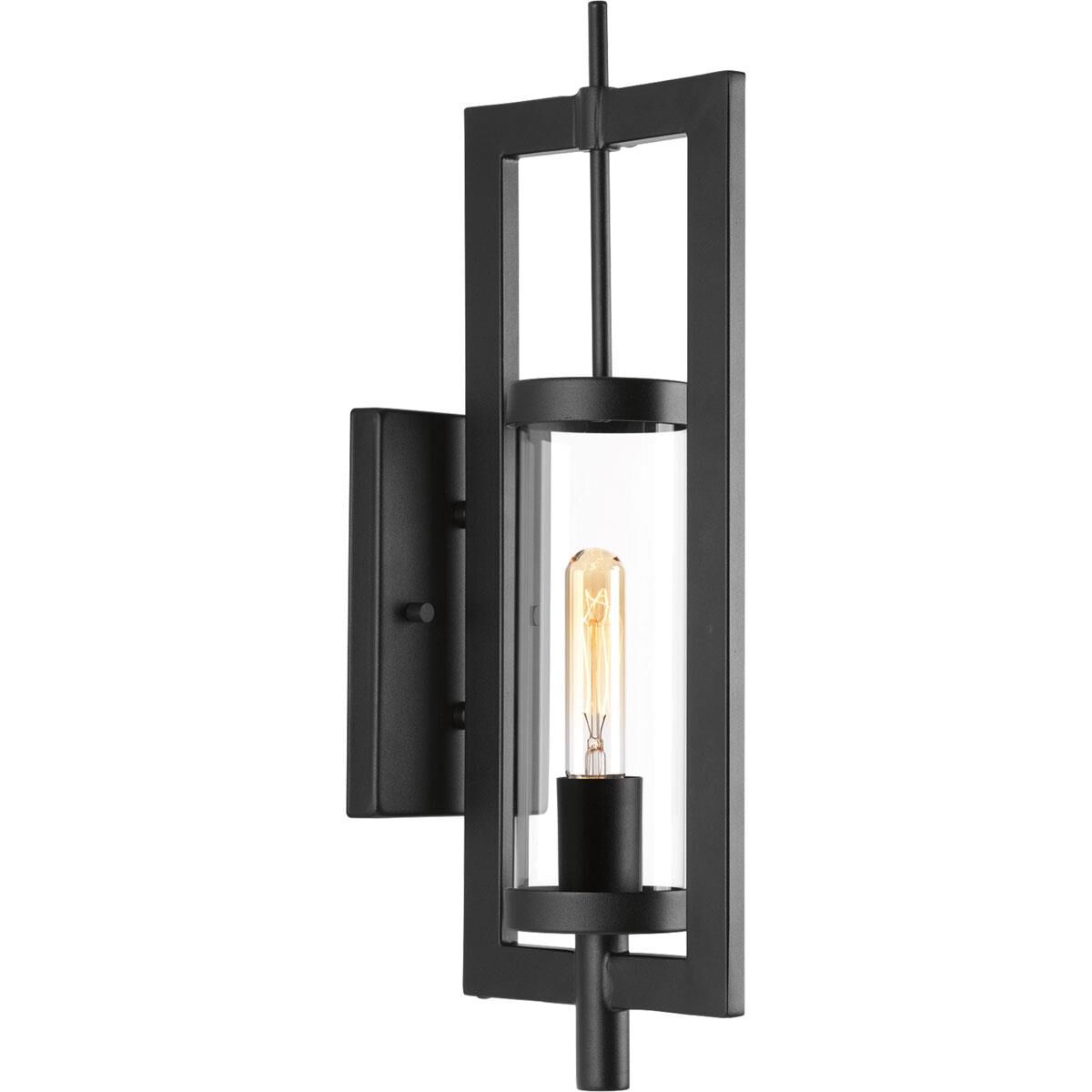 Shown in Black finish and Clear glass