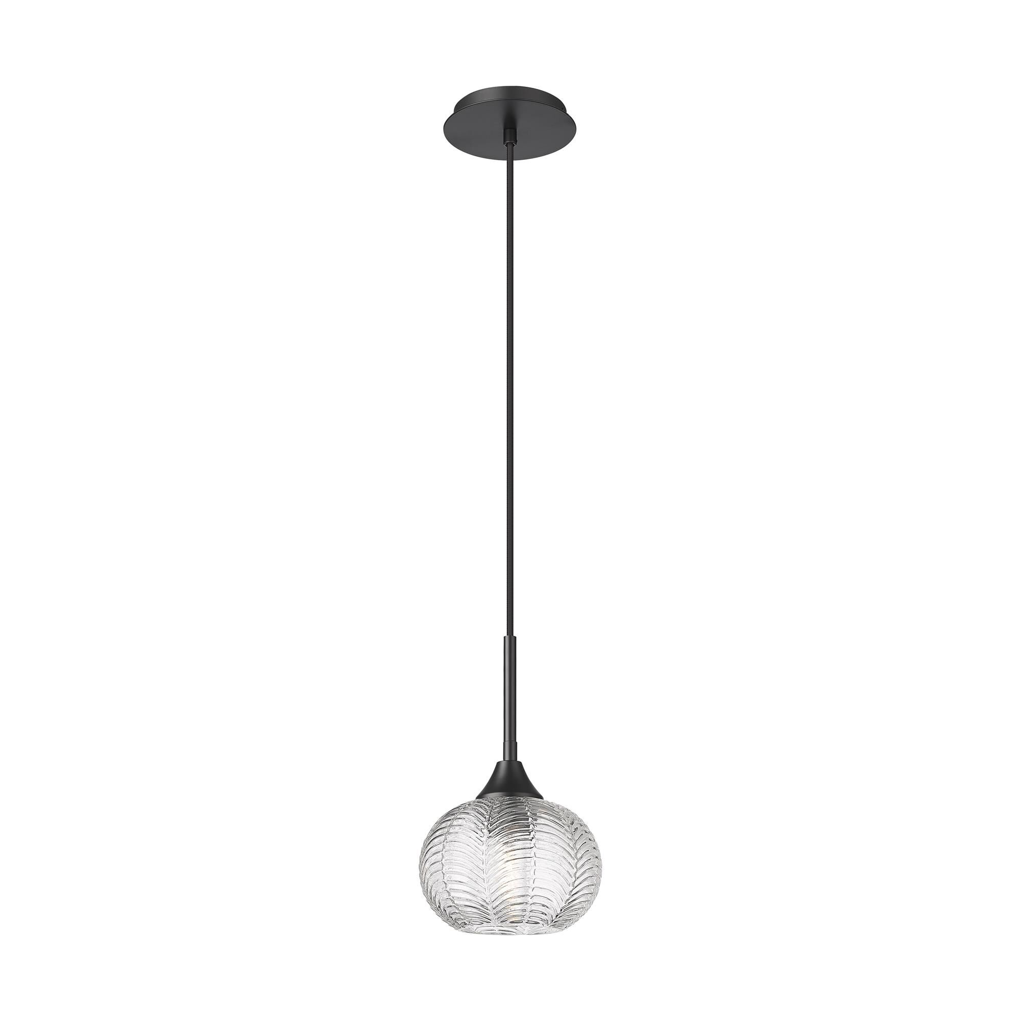 Shown in Matte Black finish and Clear shade