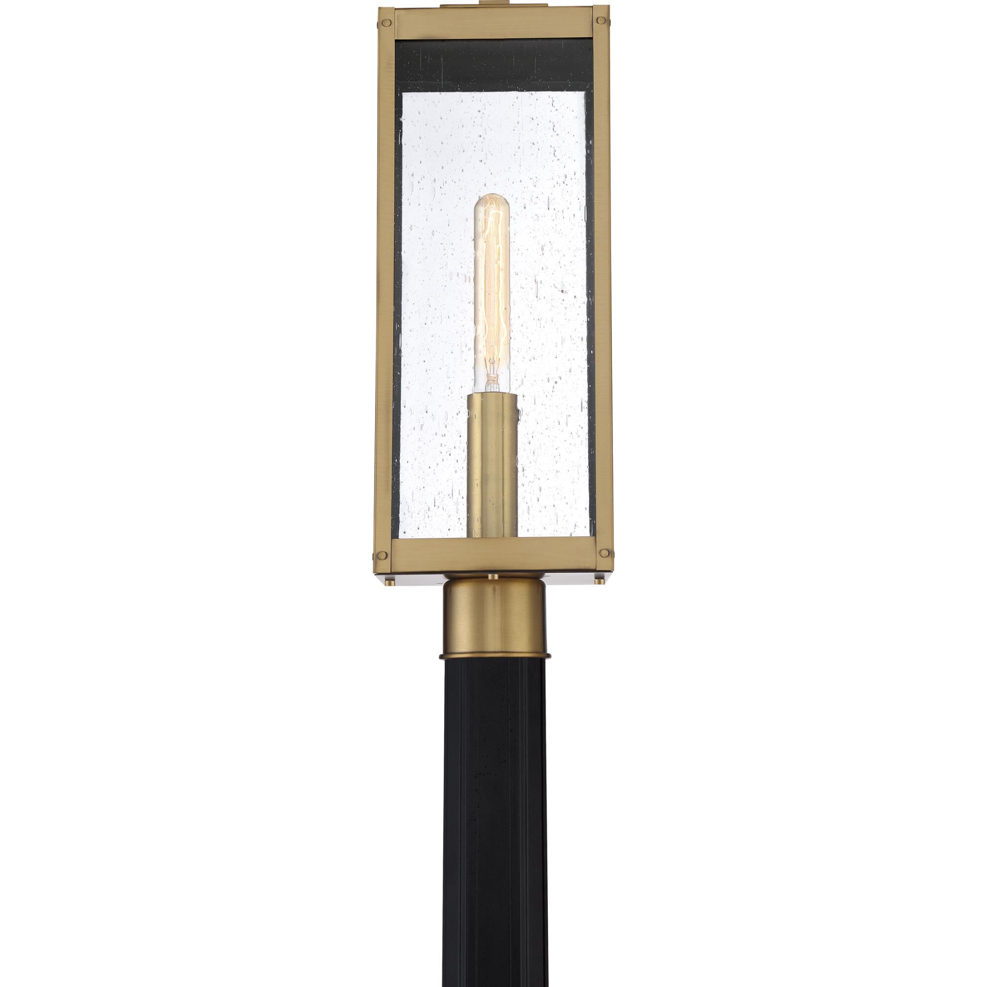 Shown in Antique Brass finish and Clear Seedy glass