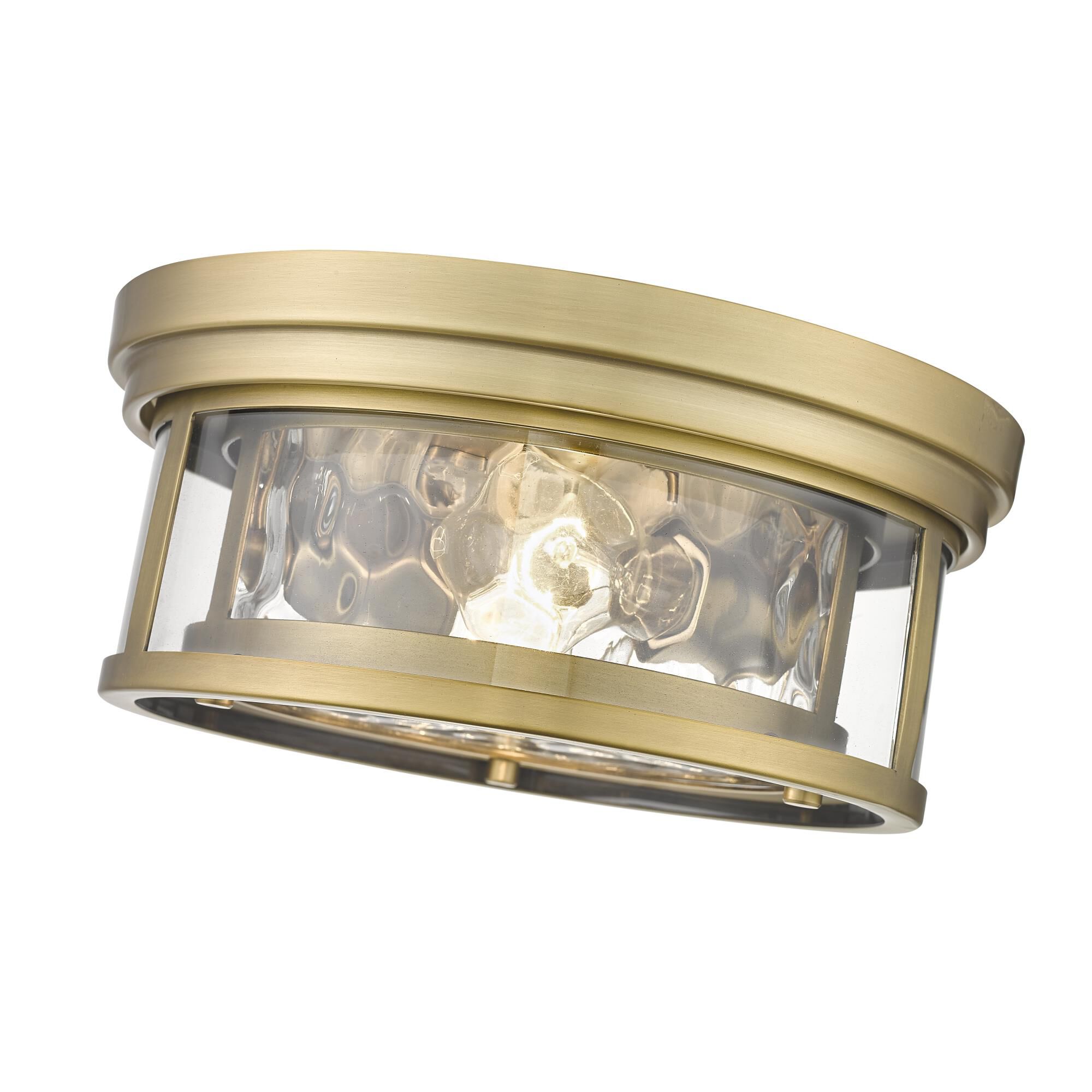 Shown in Rubbed Brass finish and Glass shade