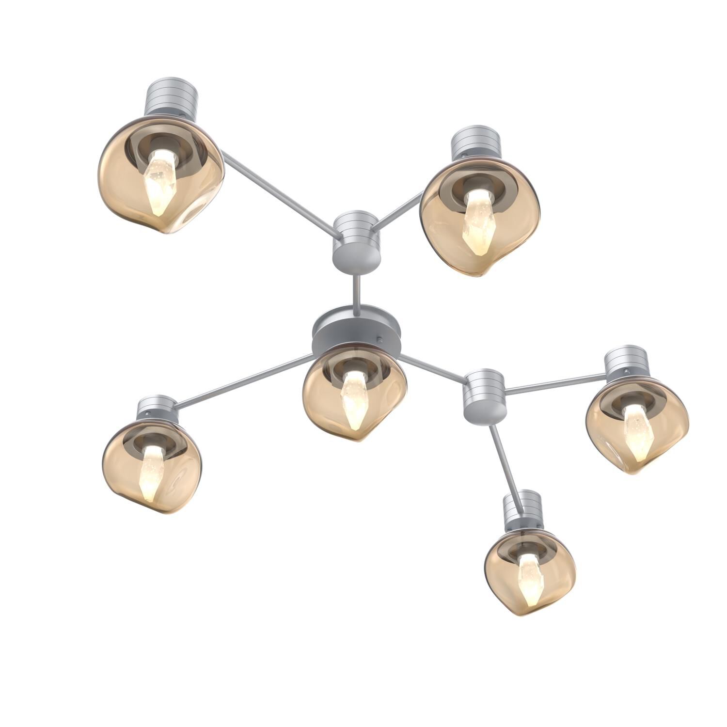 Levi Wilson Luna 37 Inch Semi Flush Mount by Hammerton Studio