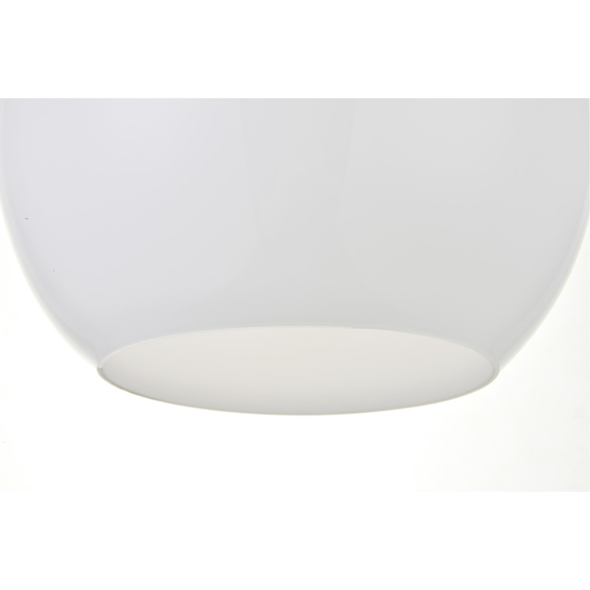 Shown in Black finish and Frosted White  glass