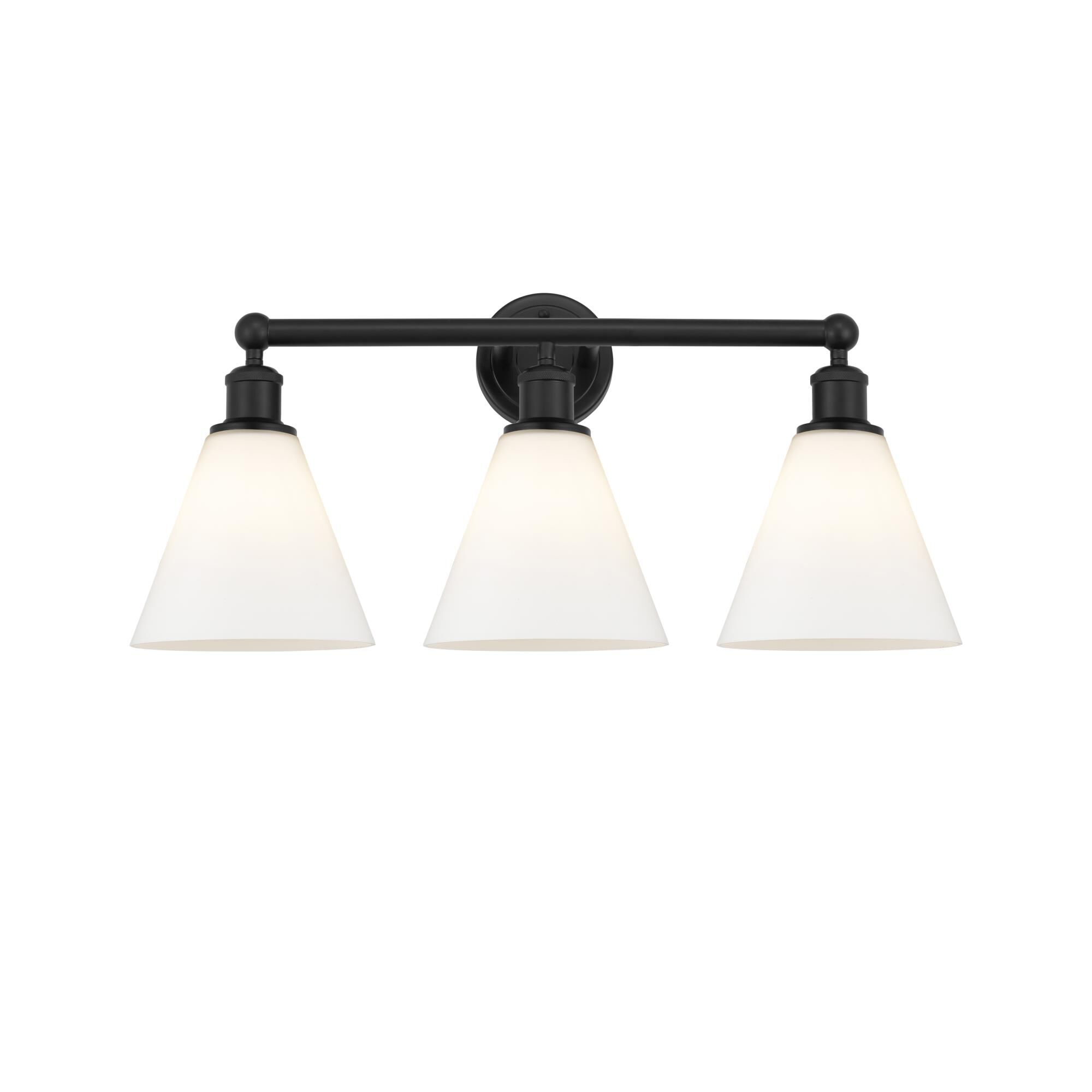 Shown in Matte Black finish and Matte White glass