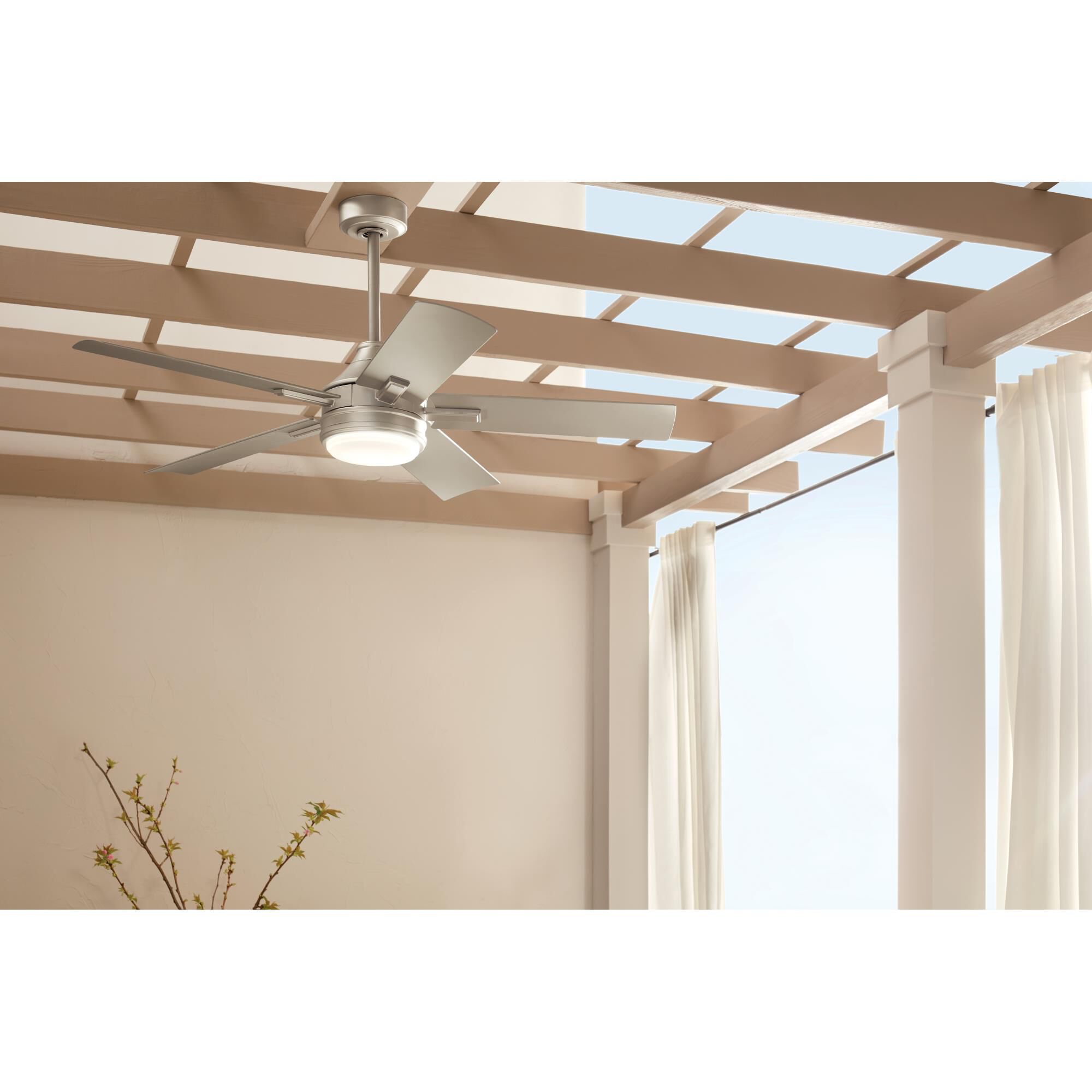 Shown in Brushed Nickel finish and Frosted glass