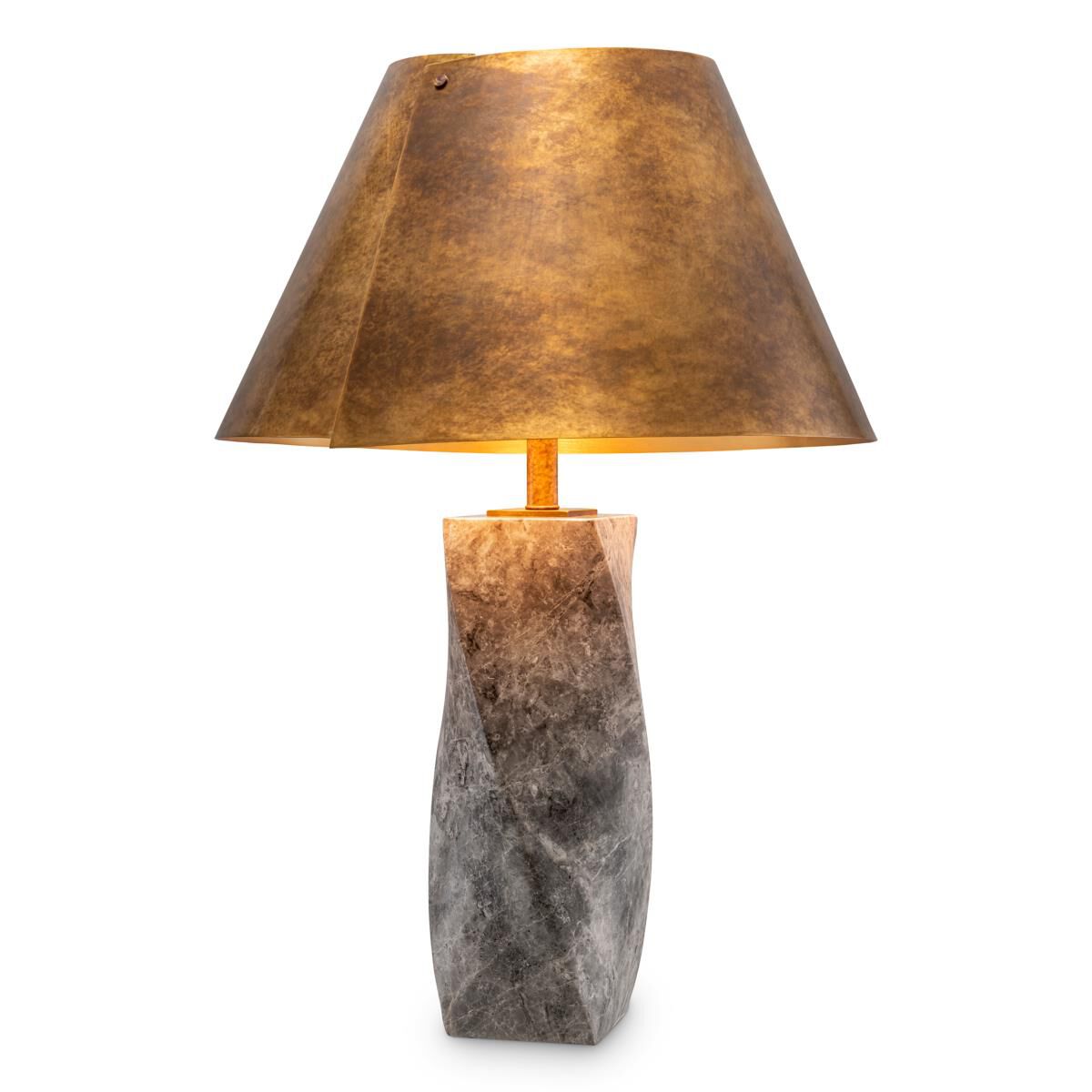 Shown in Vintage Brass, Grey Marble finish