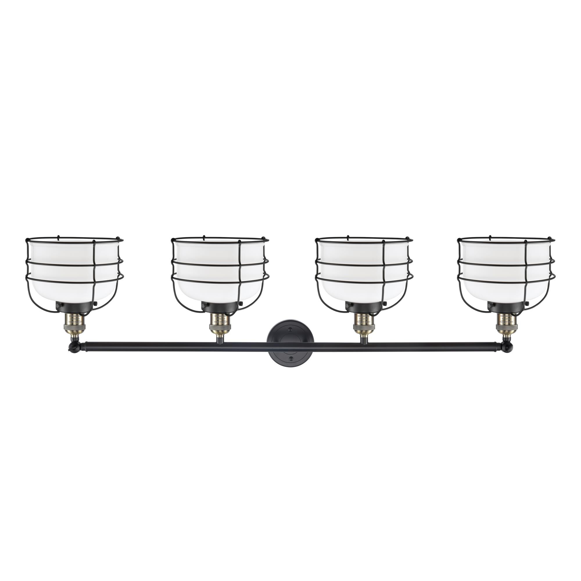 Bruno Marashlian Large Bell Cage 44 Inch 4 Light Bath Vanity Light by Innovations Lighting