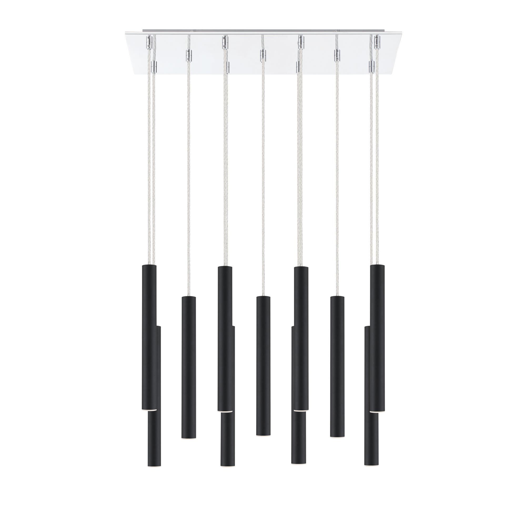 Shown in Chrome finish and Steel glass and Steel shade