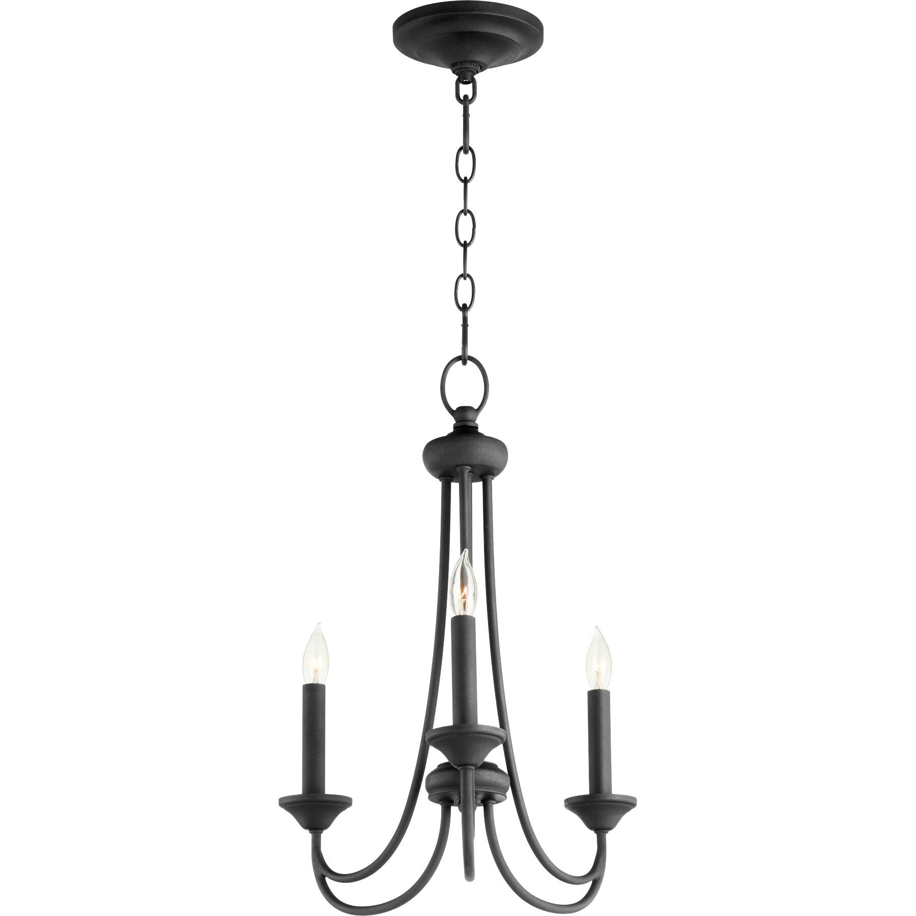 Brooks 16 Inch 3 Light Mini Chandelier by Quorum International