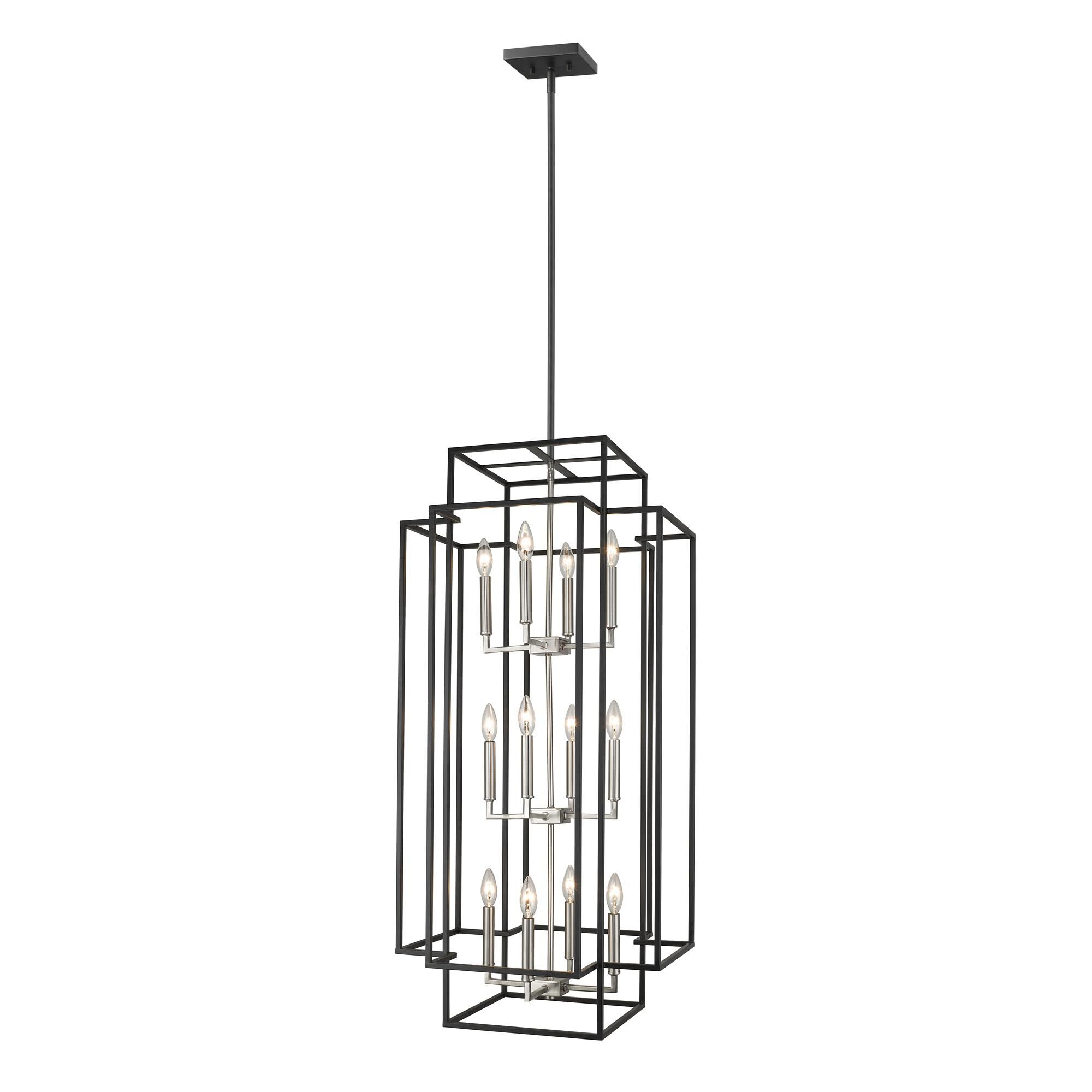 Shown in Black + Brushed Nickel finish and --- glass and --- shade