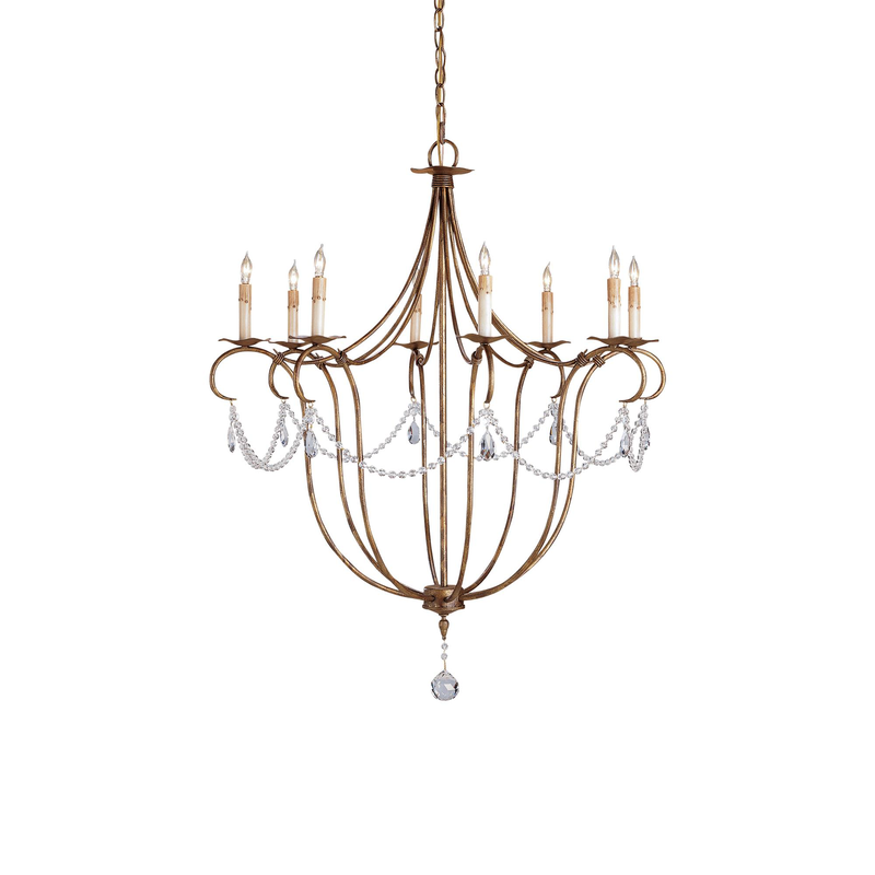 Crystal Lights 31 Inch Chandelier by Currey & Company