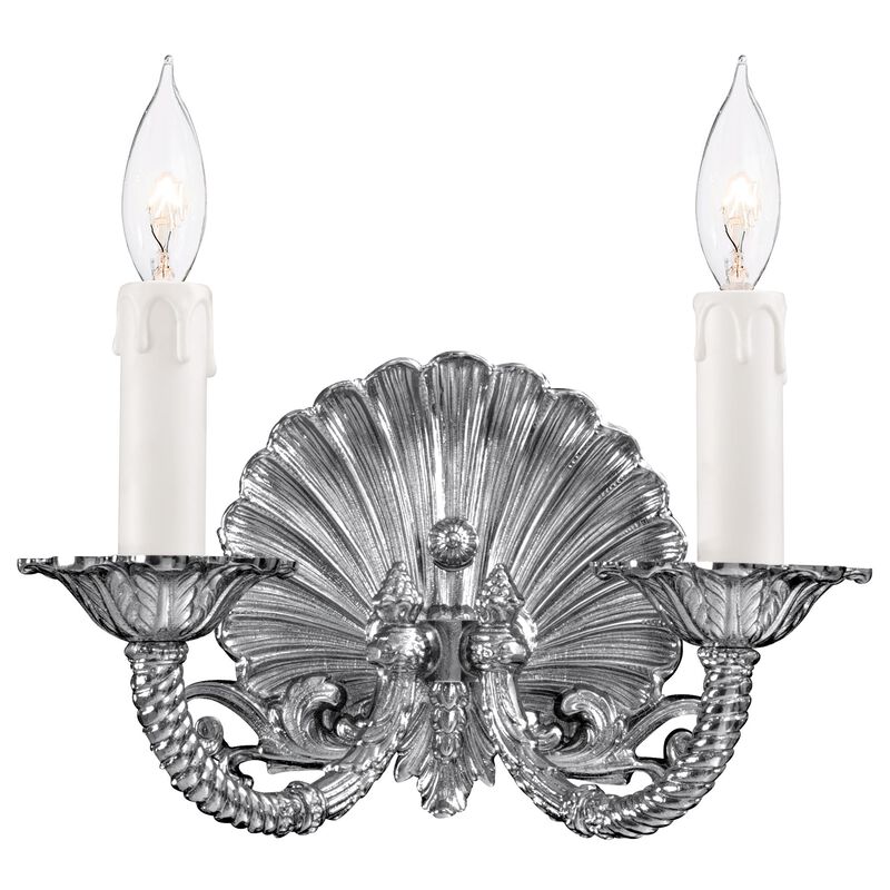 10 Inch Wide 2 Light Wall Sconce by Metropolitan Lighting