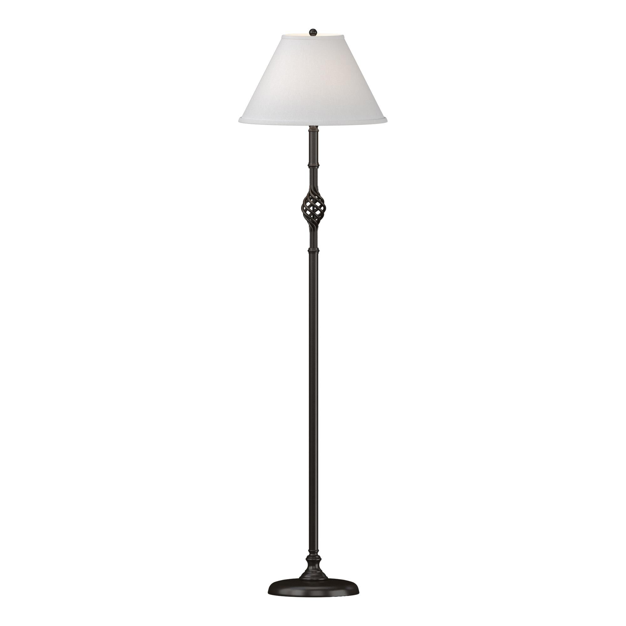 Shown in Oil Rubbed Bronze finish and Natural Anna shade
