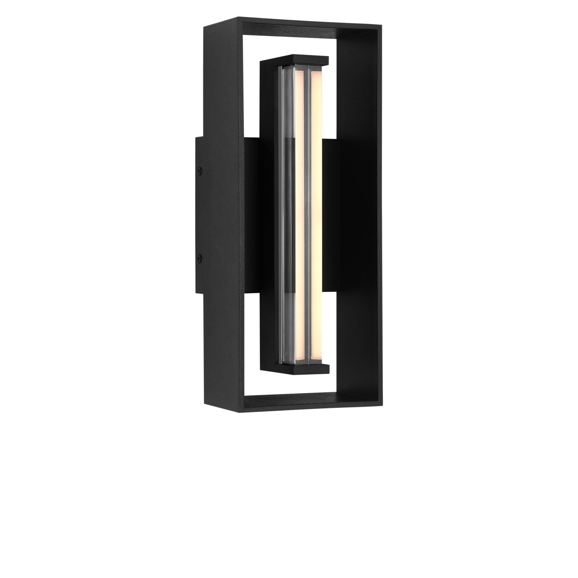 Shown in Textured Black finish and Crystal Shade glass