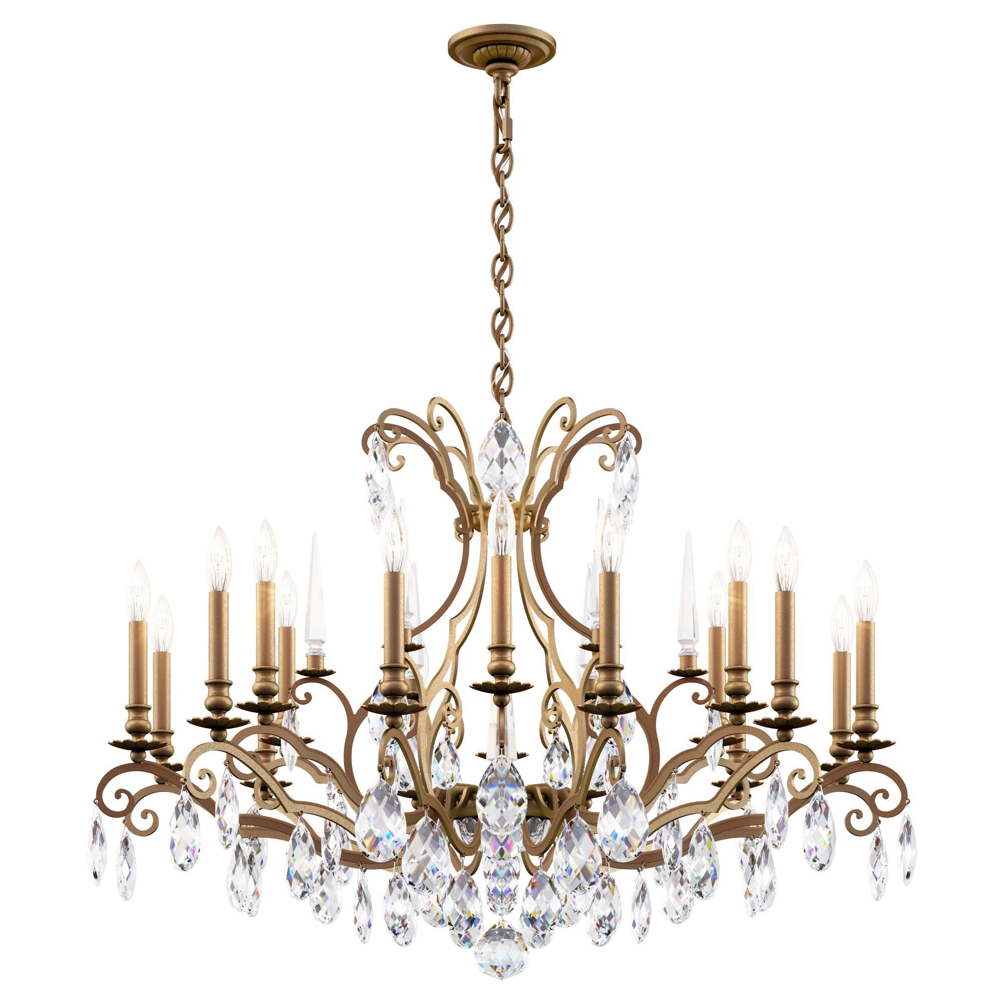 Nouveau 40 Inch 18 Light Chandelier by Schonbek