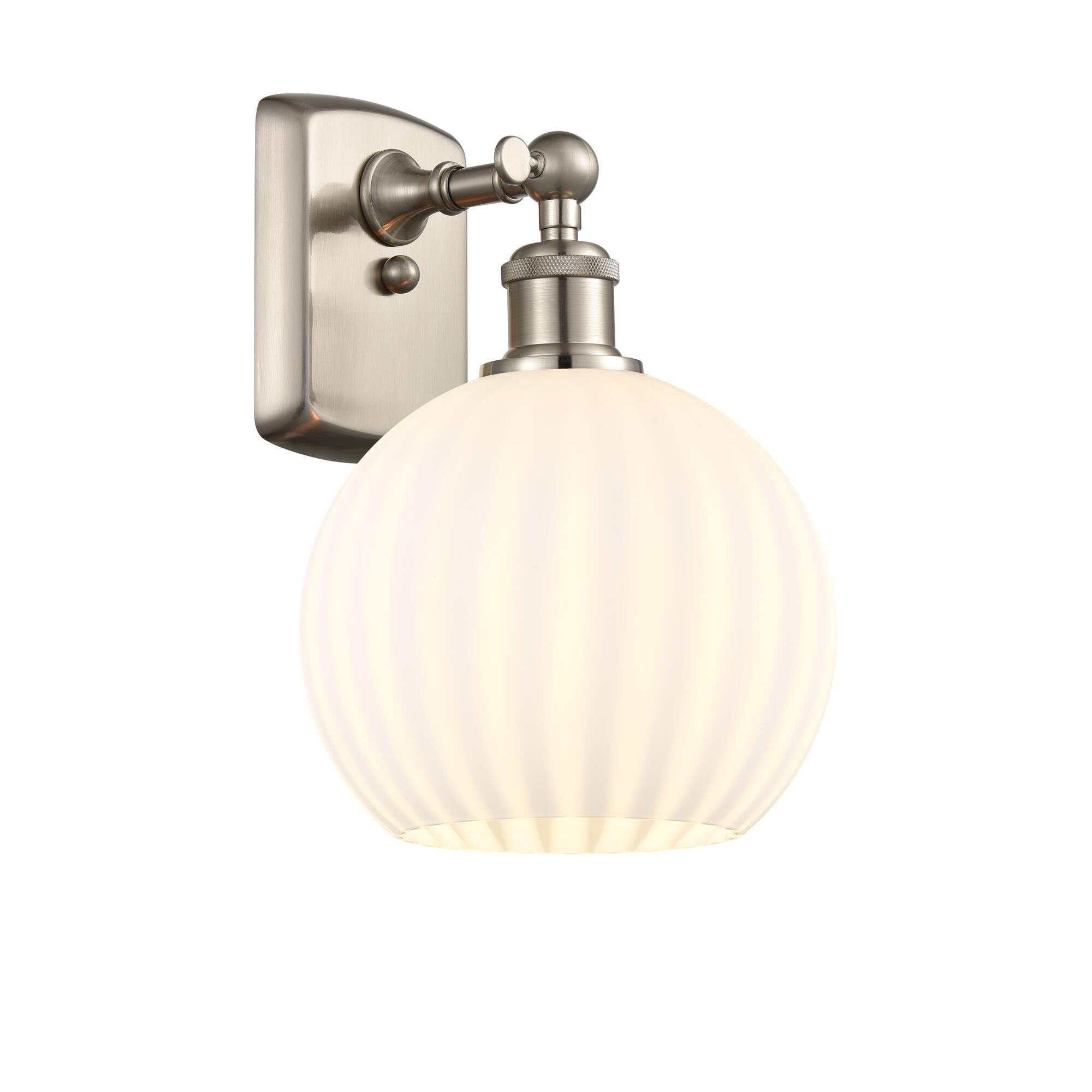 Bruno Marashlian White Venetian 8 Inch Wall Sconce by Innovations Lighting