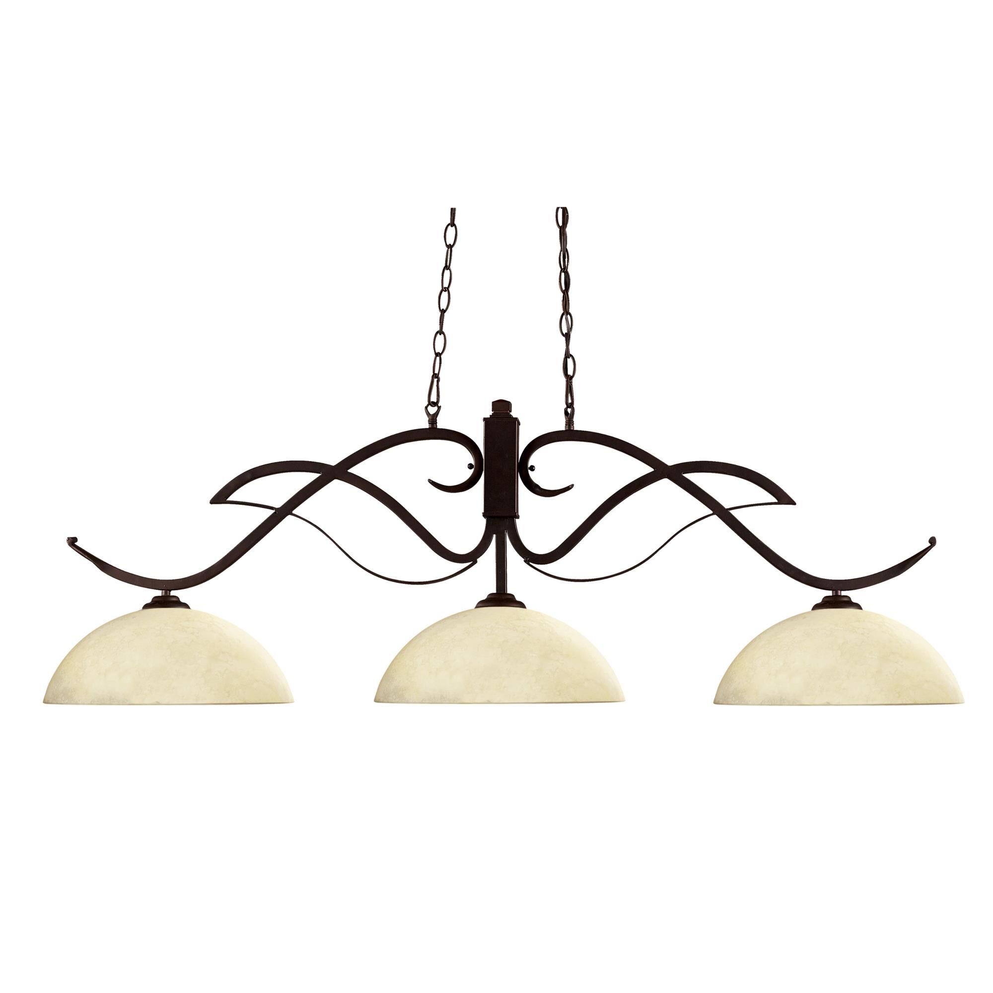 Shown in Bronze finish and Glass shade