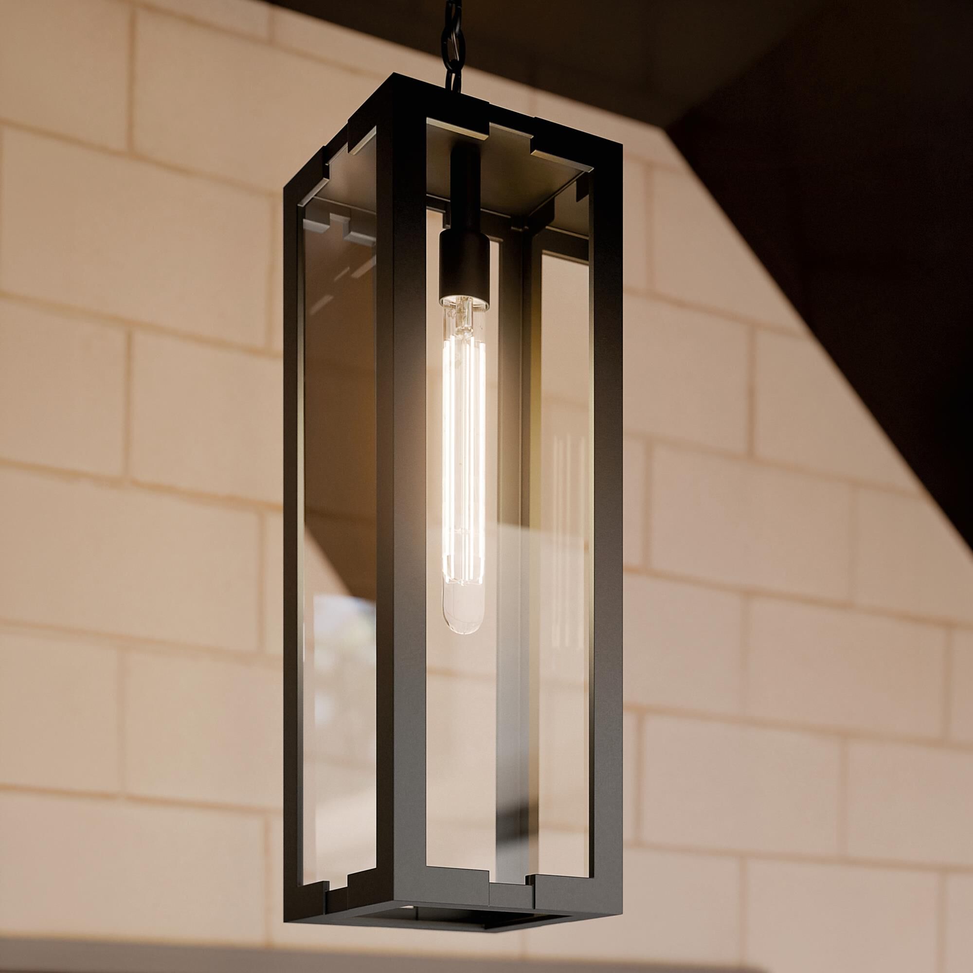 Shown in Textured Black finish and Clear glass