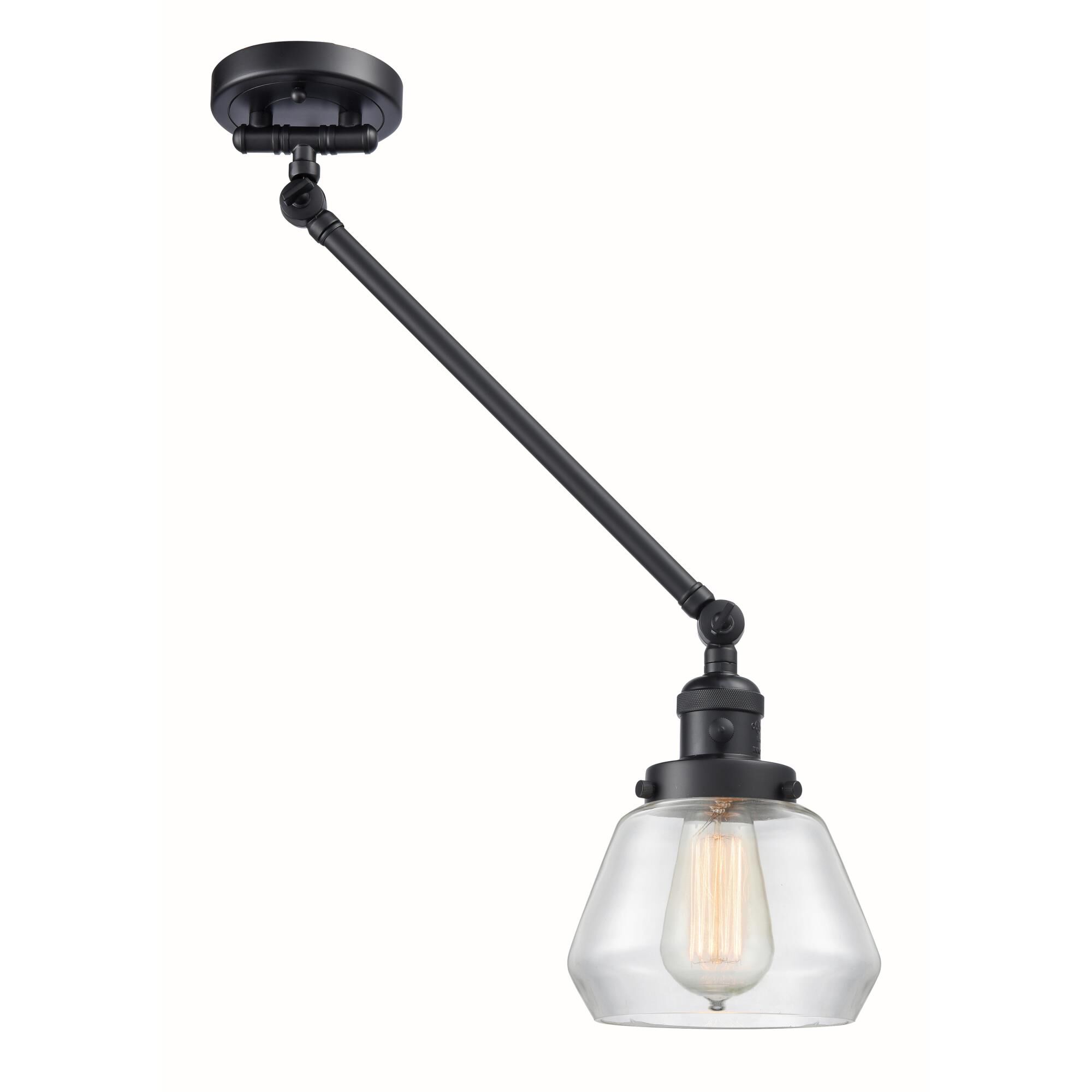 Shown in Matte Black finish and Clear glass