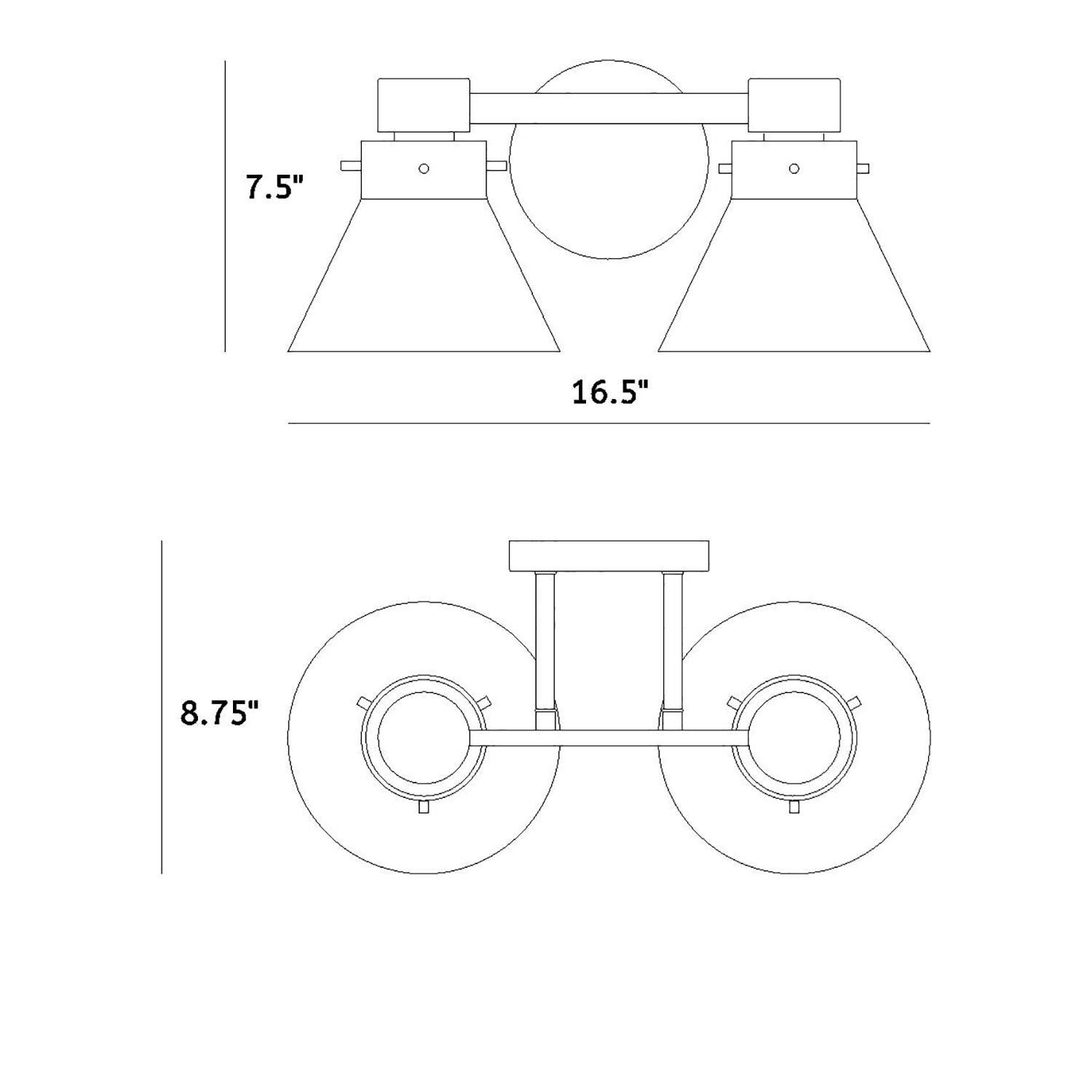 Shown in Brushed Gold finish and Clear glass