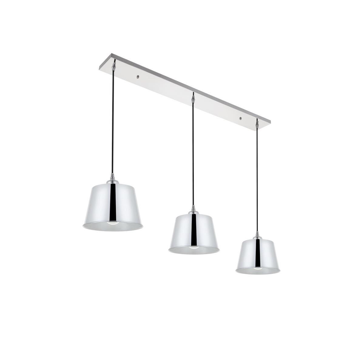 Nota 40 Inch 3 Light Linear Suspension Light by Elegant Lighting