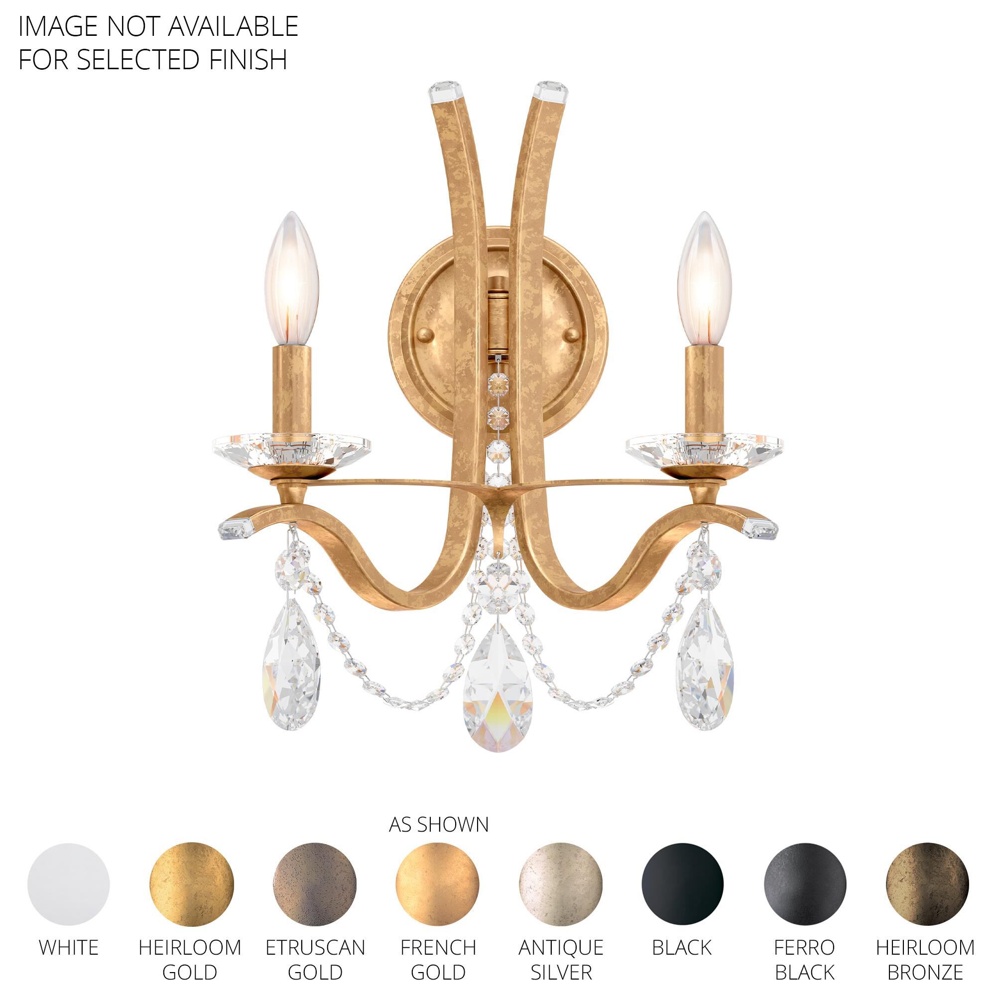 Shown in Ferro Black finish and Clear Radiance crystal