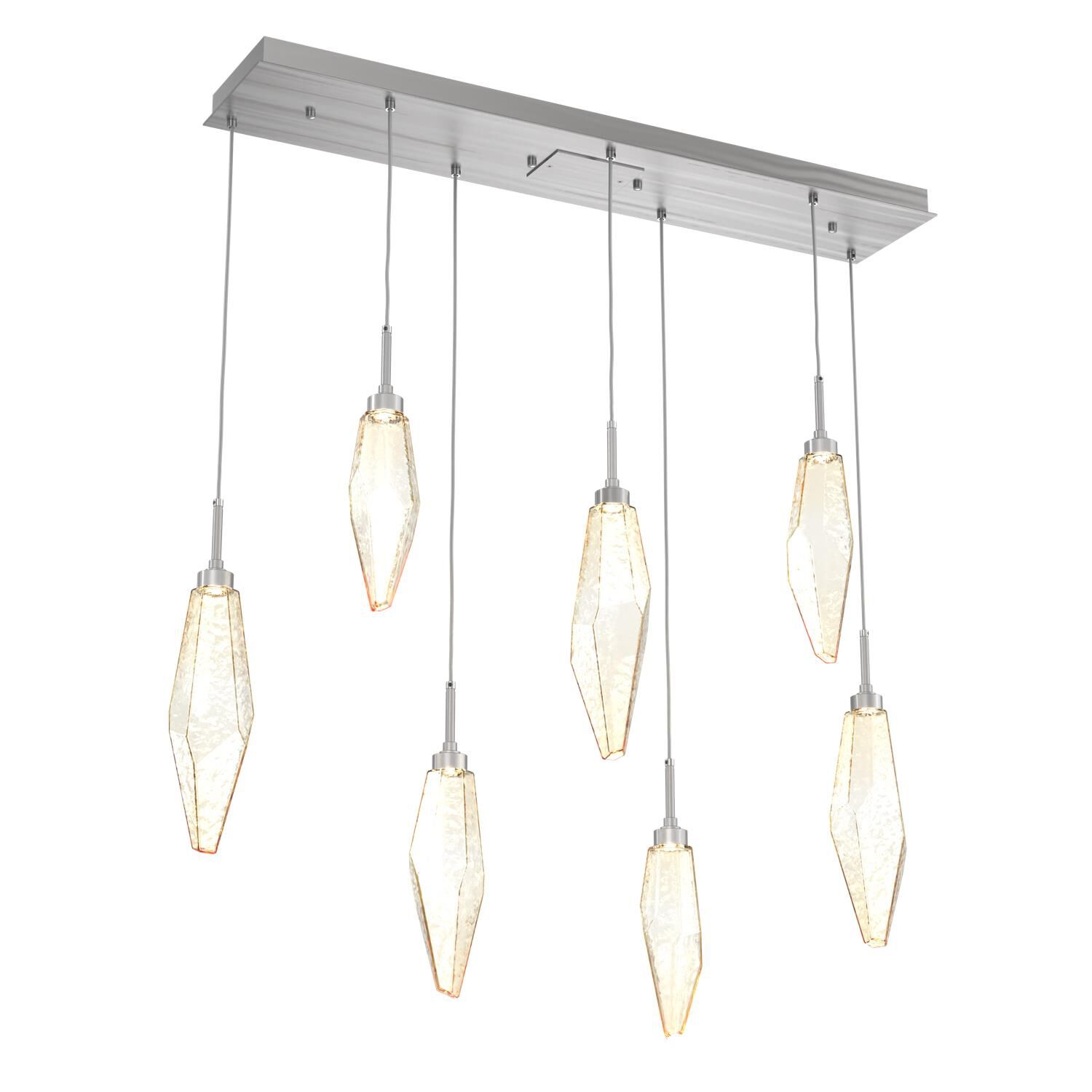 Rock Crystal 44 Inch 7 Light LED Linear Suspension Light by Hammerton Studio