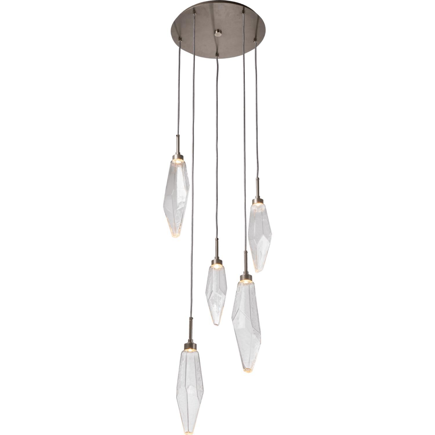 Rock Crystal Multi Light Pendant by Hammerton Studio