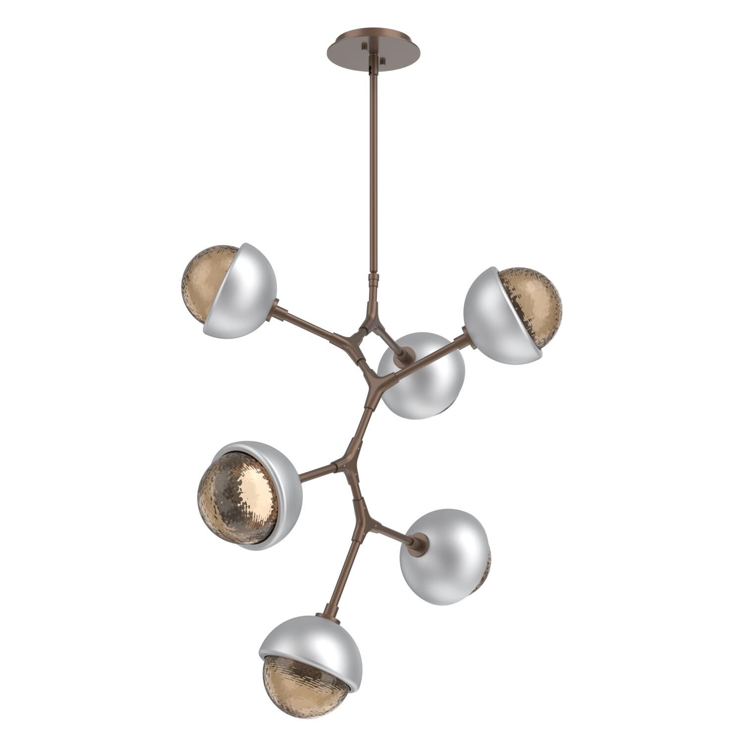 Shown in Burnished Bronze finish and Bronze glass and Classic Silver accent