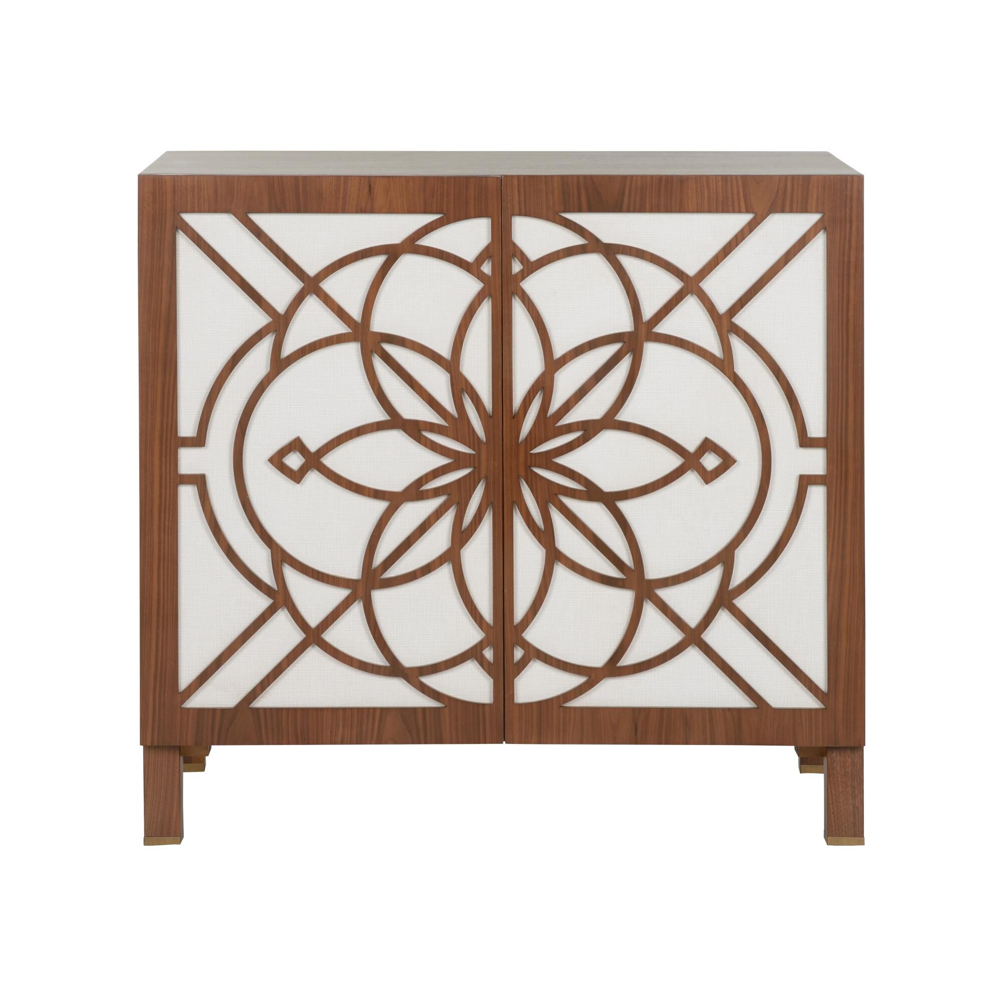 Lisa Kahn Flower Of Life 38 Inch Storage Cabinet by Chelsea House