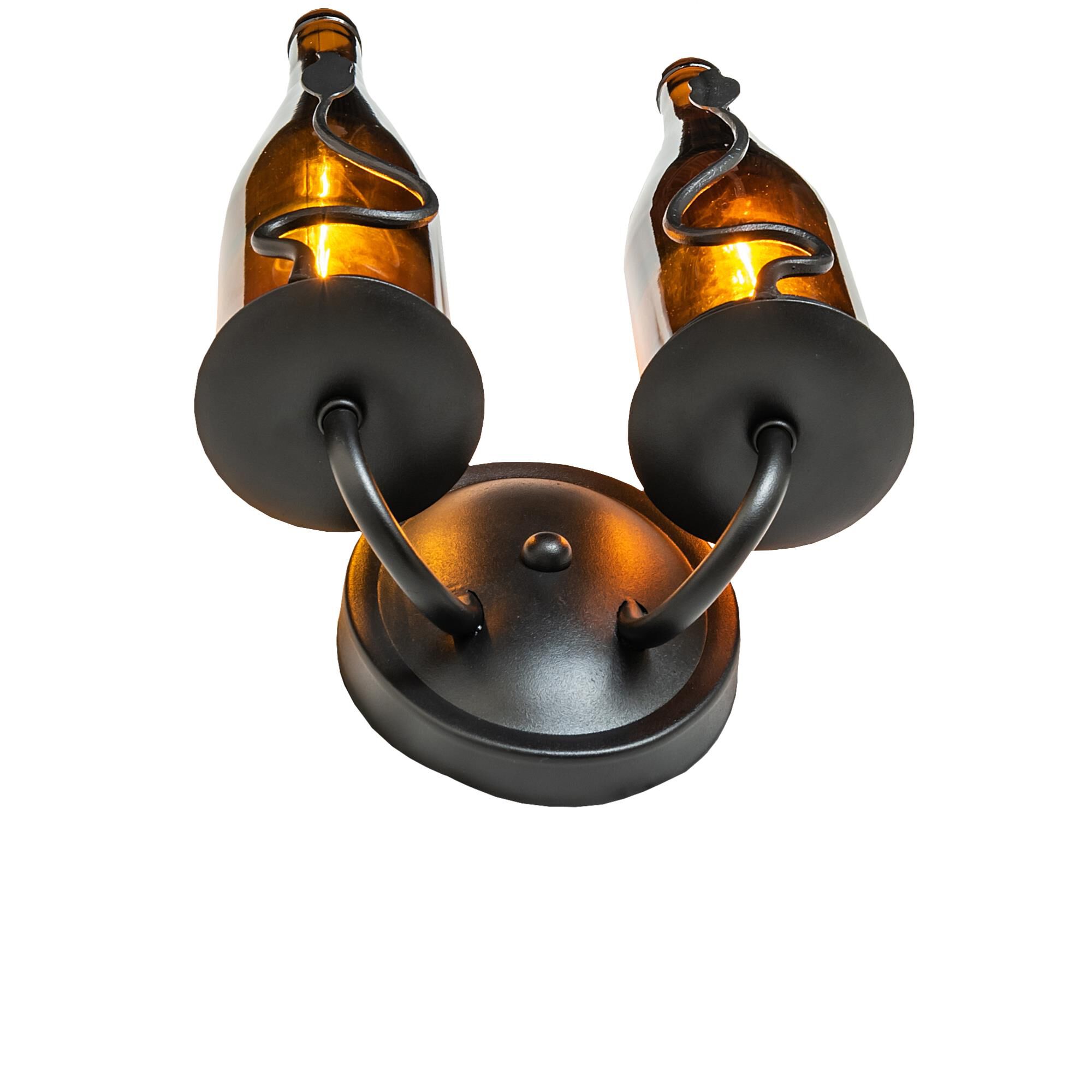 Shown with Amber /Acrylic;Black Metal Finish glass