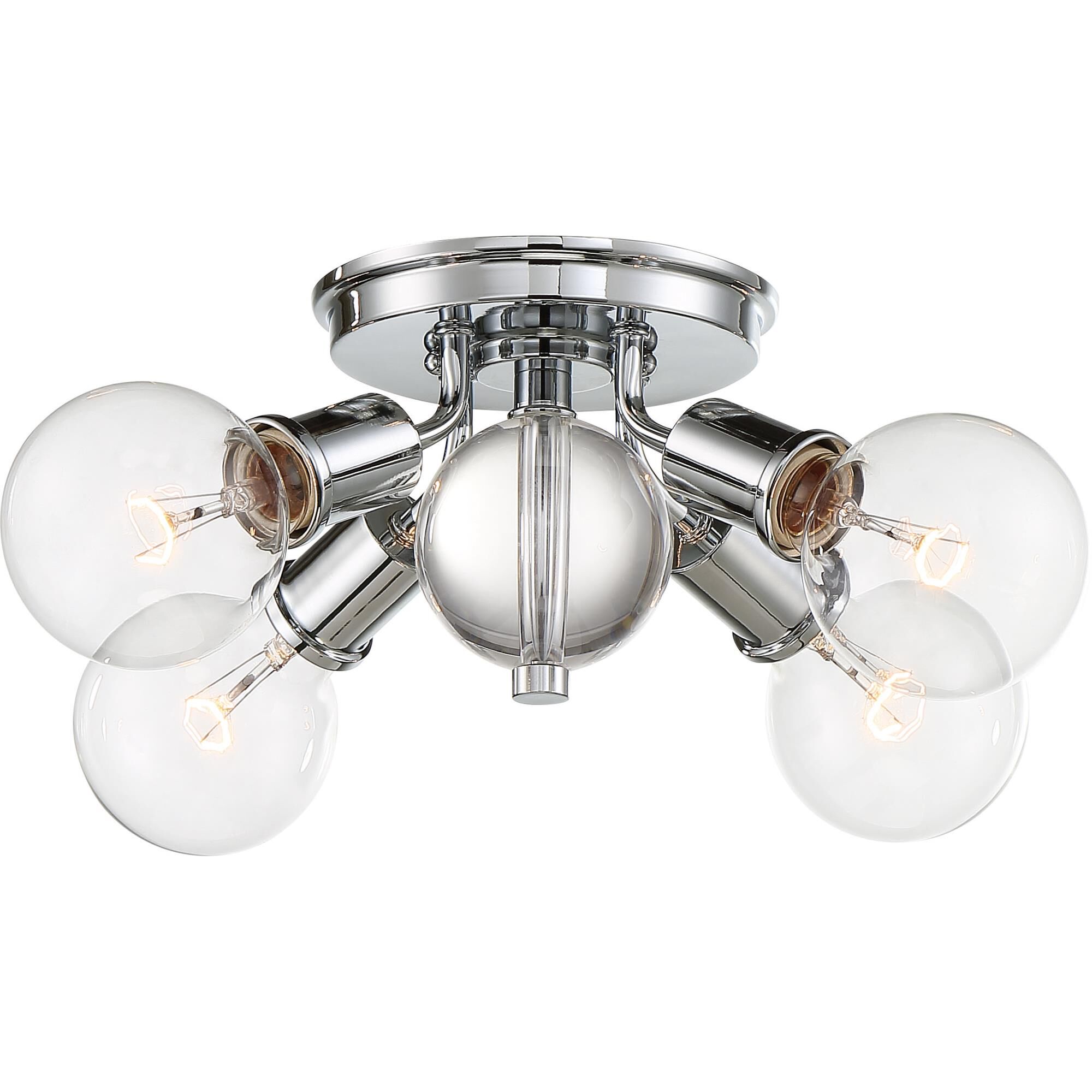 Bounce 18 Inch 4 Light Semi Flush Mount by Nuvo Lighting