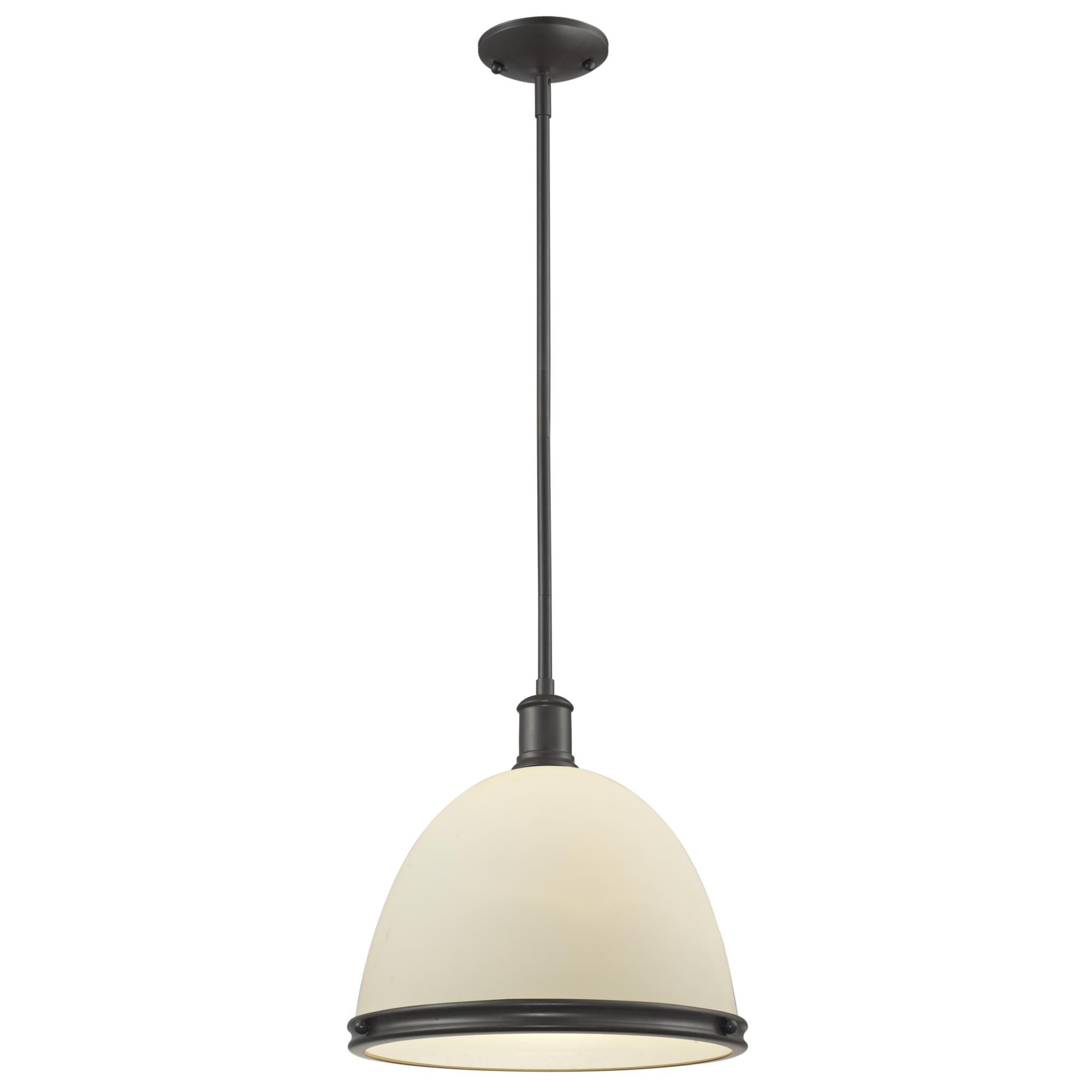 Shown in Bronze finish and Glass shade