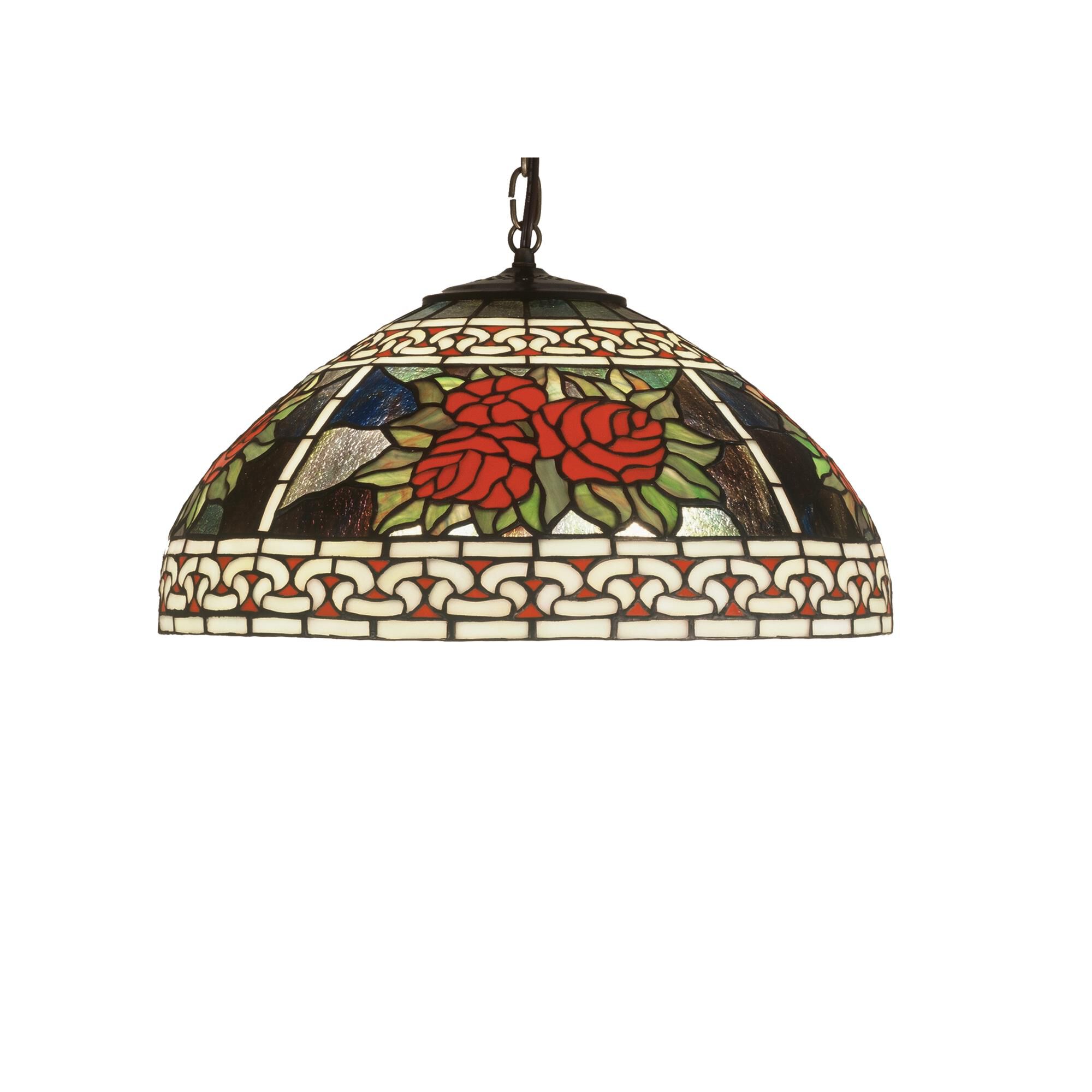 Roses And Scrolls 18 Inch Large Pendant by Meyda Lighting
