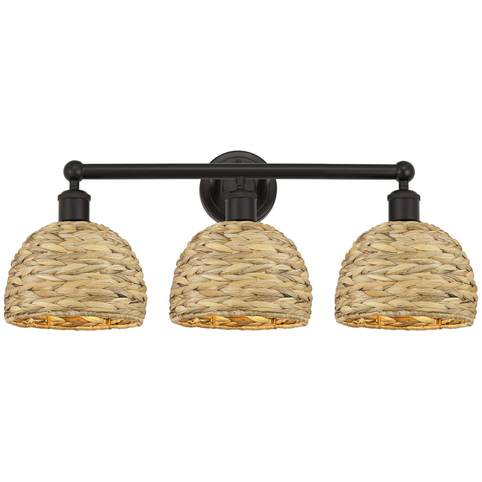 Bruno Marashlian Woven Rattan 26 Inch Bath Vanity Light by Innovations Lighting