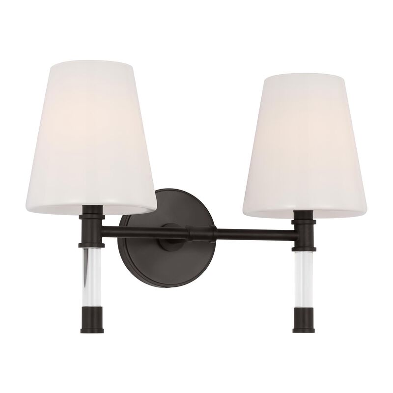 Chapman & Myers Hanover 15 Inch 2 Light Bath Vanity Light by Visual Comfort Studio