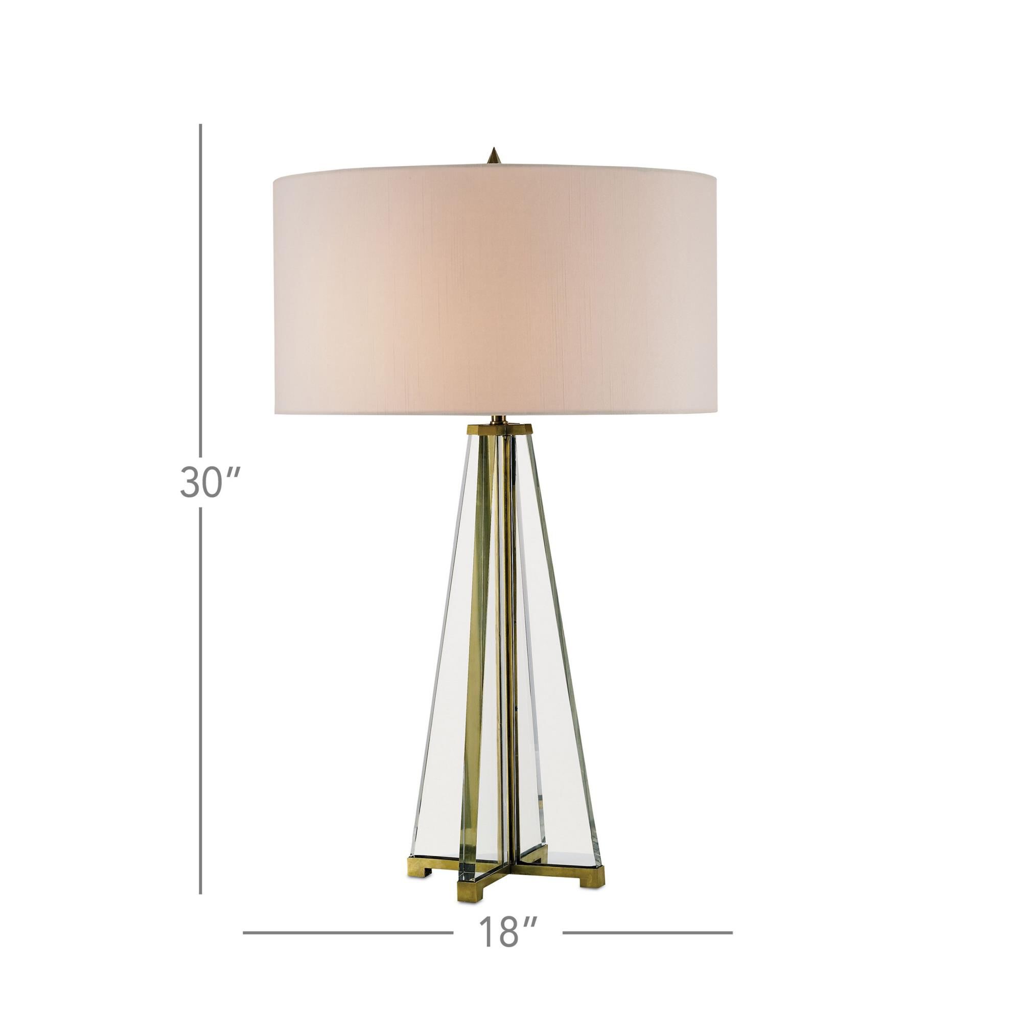 Shown in Brass/Clear Optic Crystal finish and Included shade
