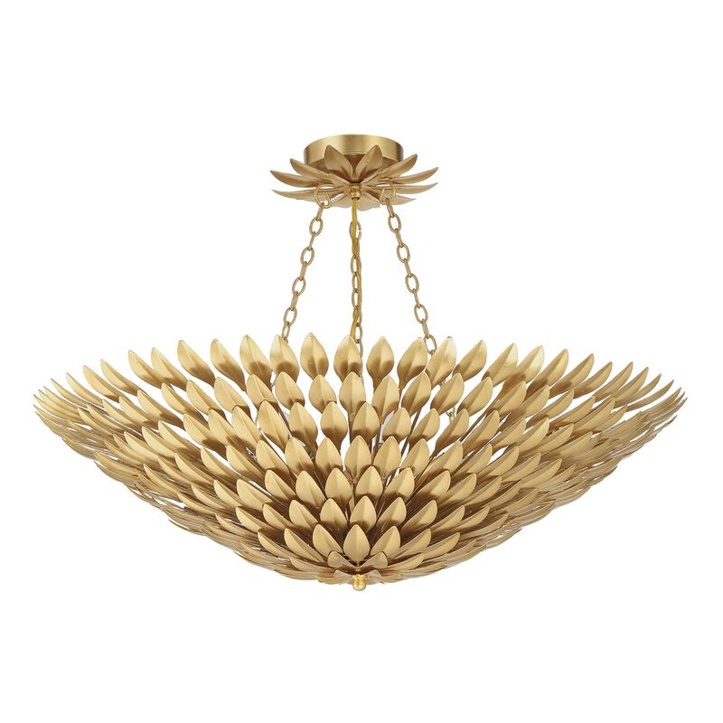 Broche 30 Inch 8 Light Semi Flush Mount by Crystorama