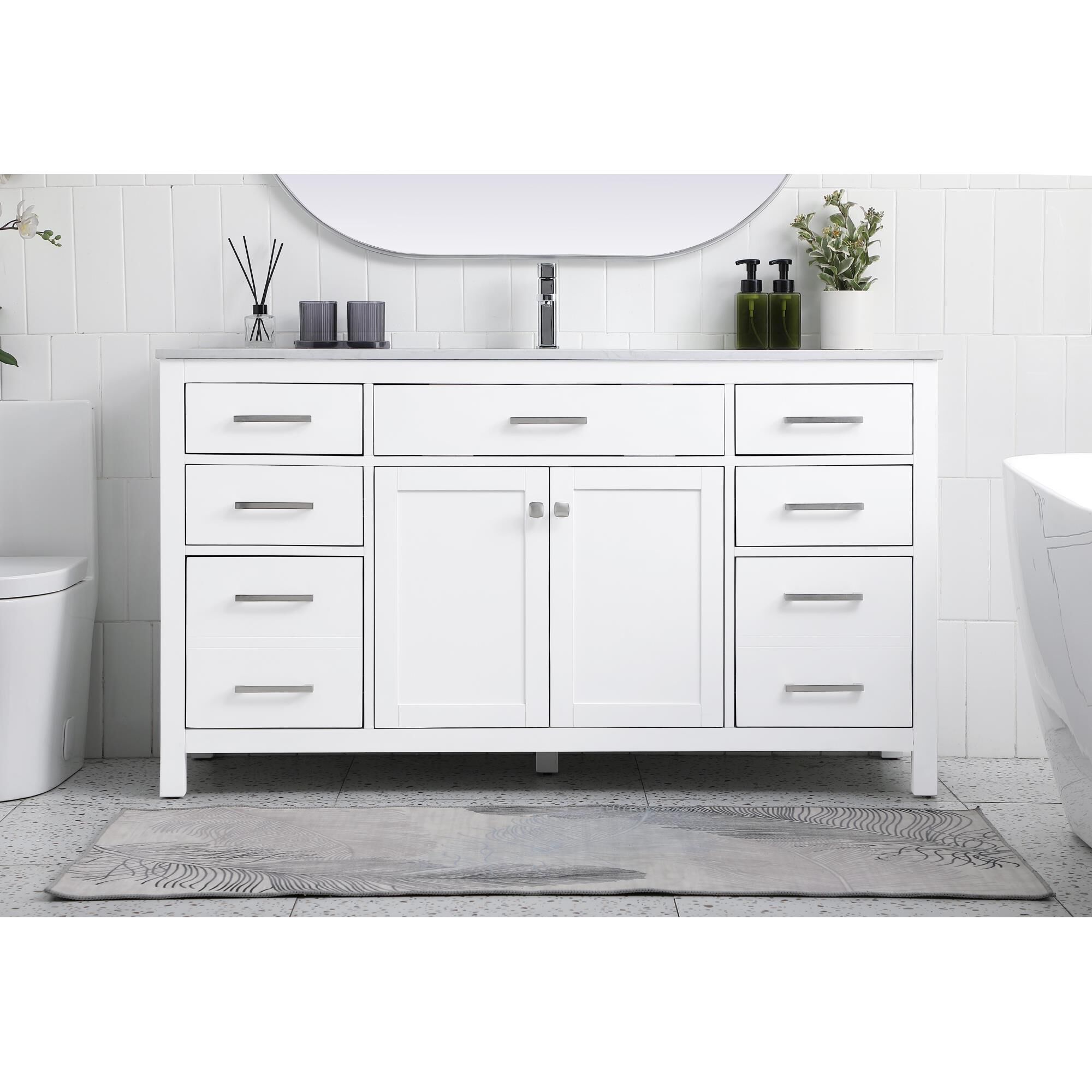 Lewis 60 Inch Bath Vanity by Elegant Decor