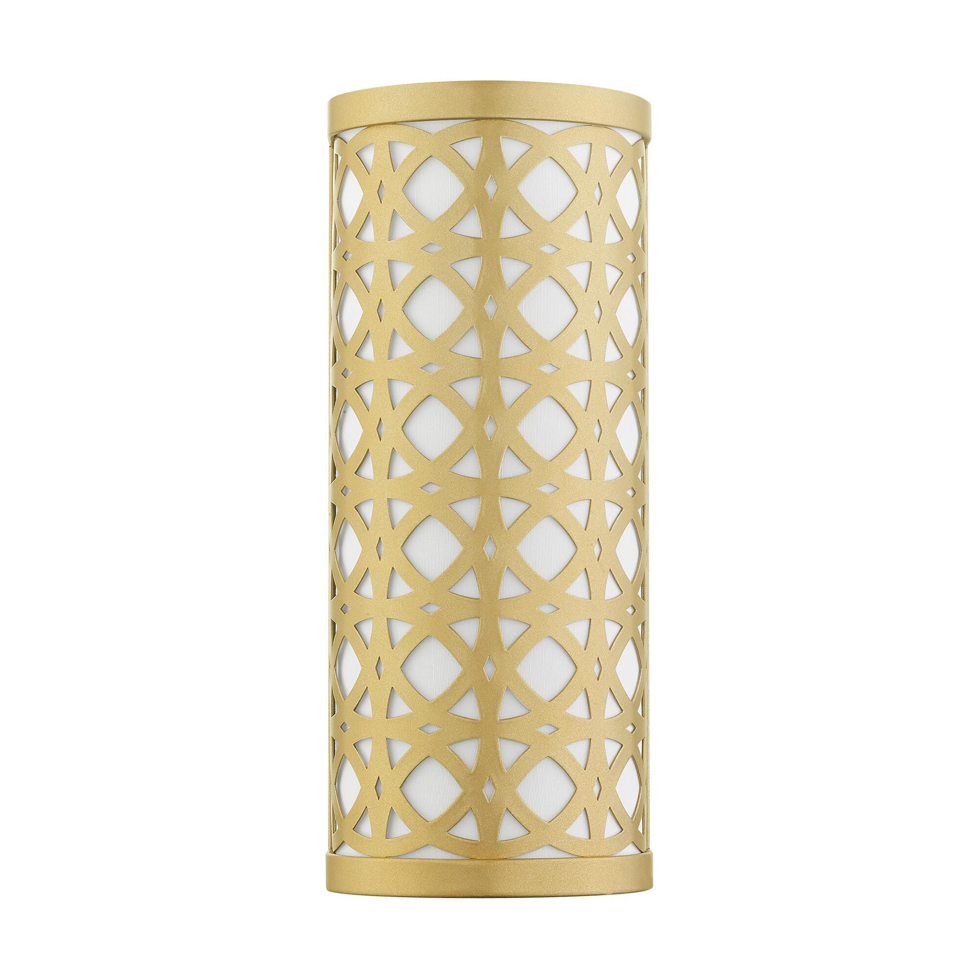 Shown in Soft Gold finish and Hand Crafted Hardback  Completely Finished With Off-White Color Fabric Outside and Inside shade