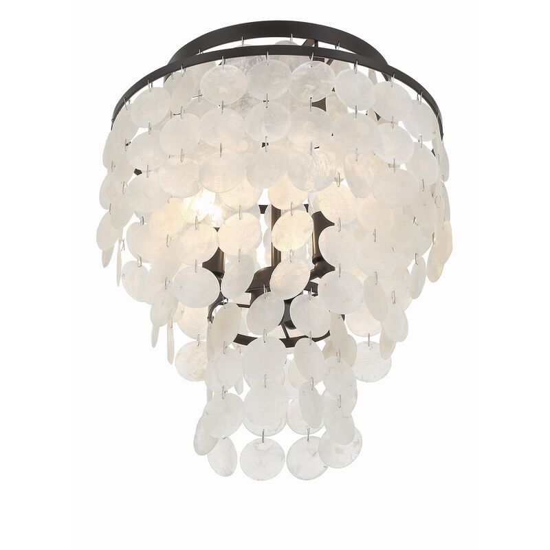 Brielle 13 Inch 3 Light Semi Flush Mount by Crystorama