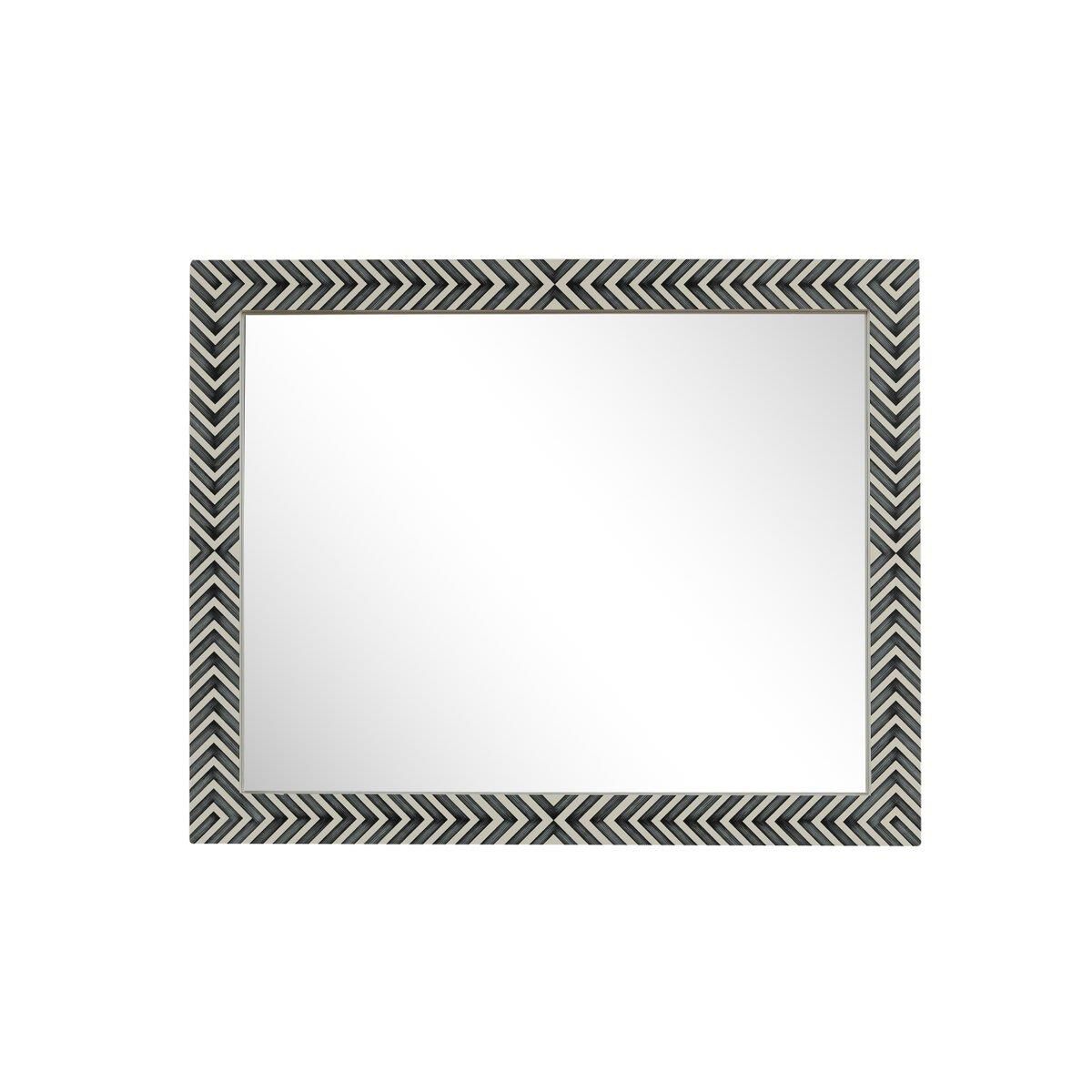 Rectangular mirror 40x32 inch in chevron Wall Mirror by Elegant Decor